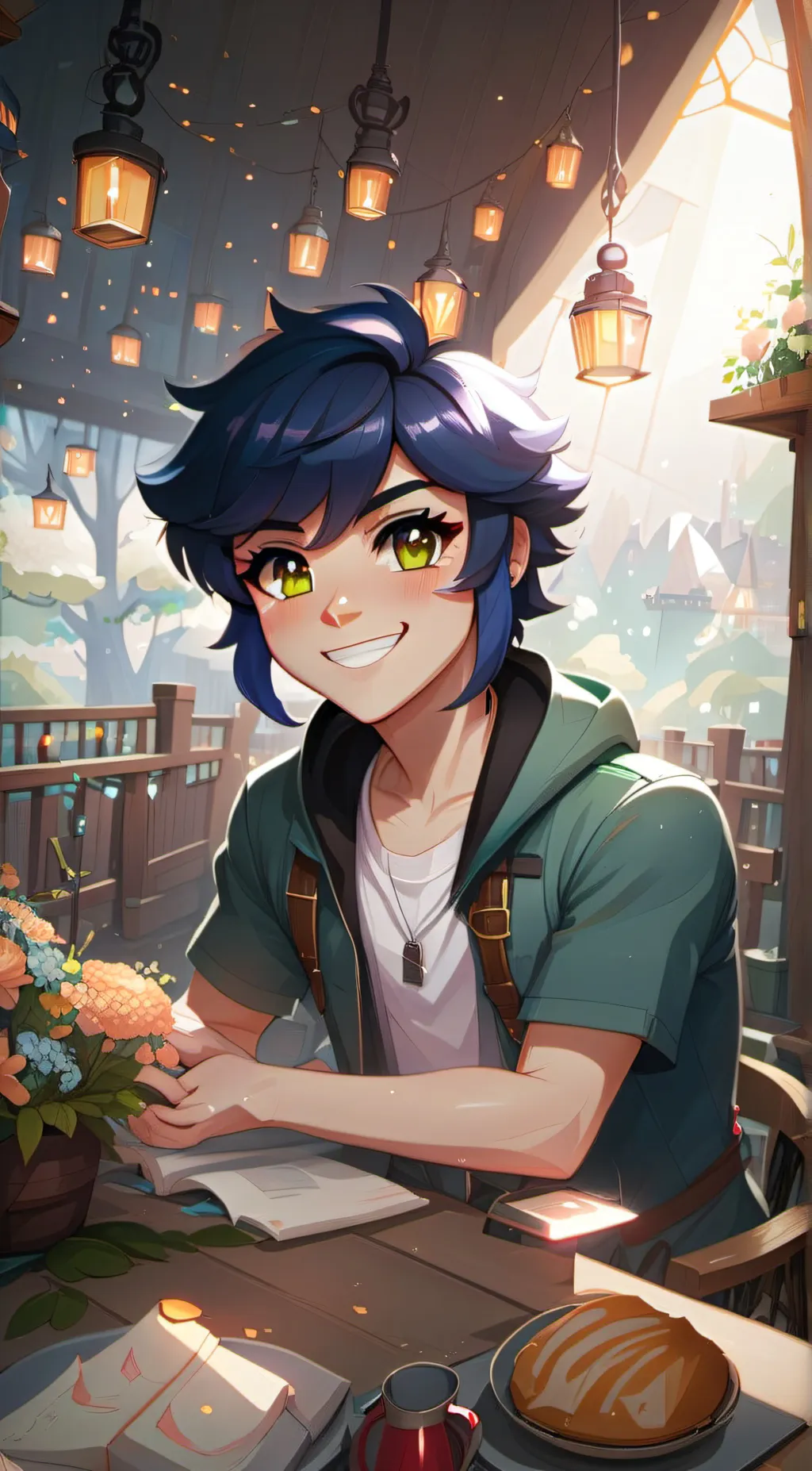 ai character: Aaron! background