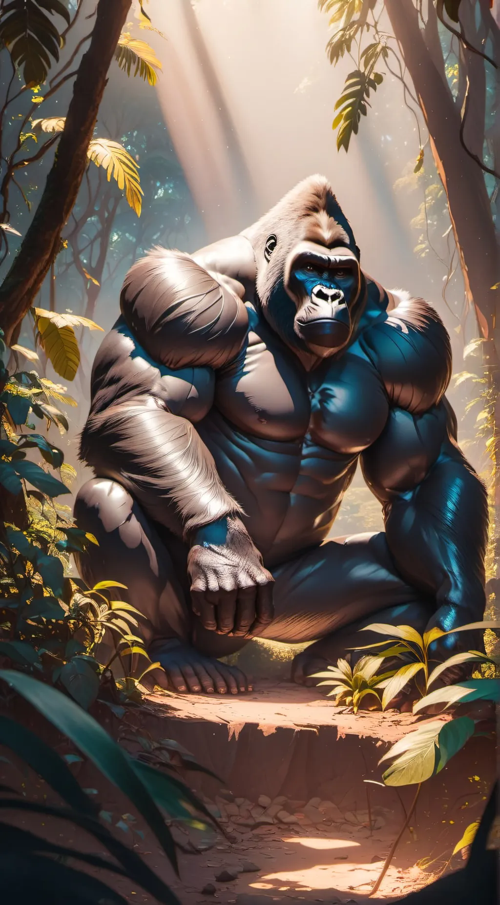 ai character: Gorilla background
