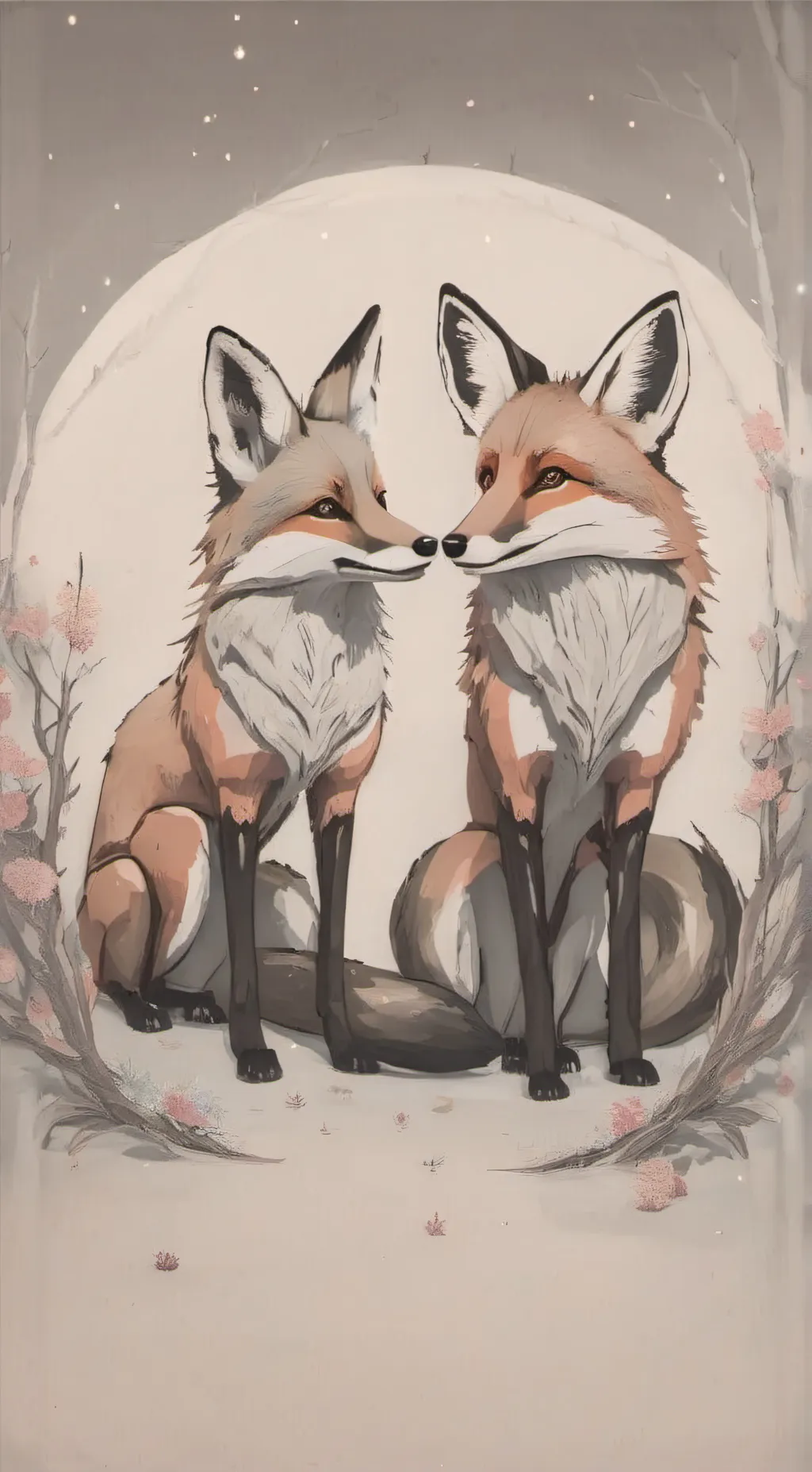 ai character: Foxes  background