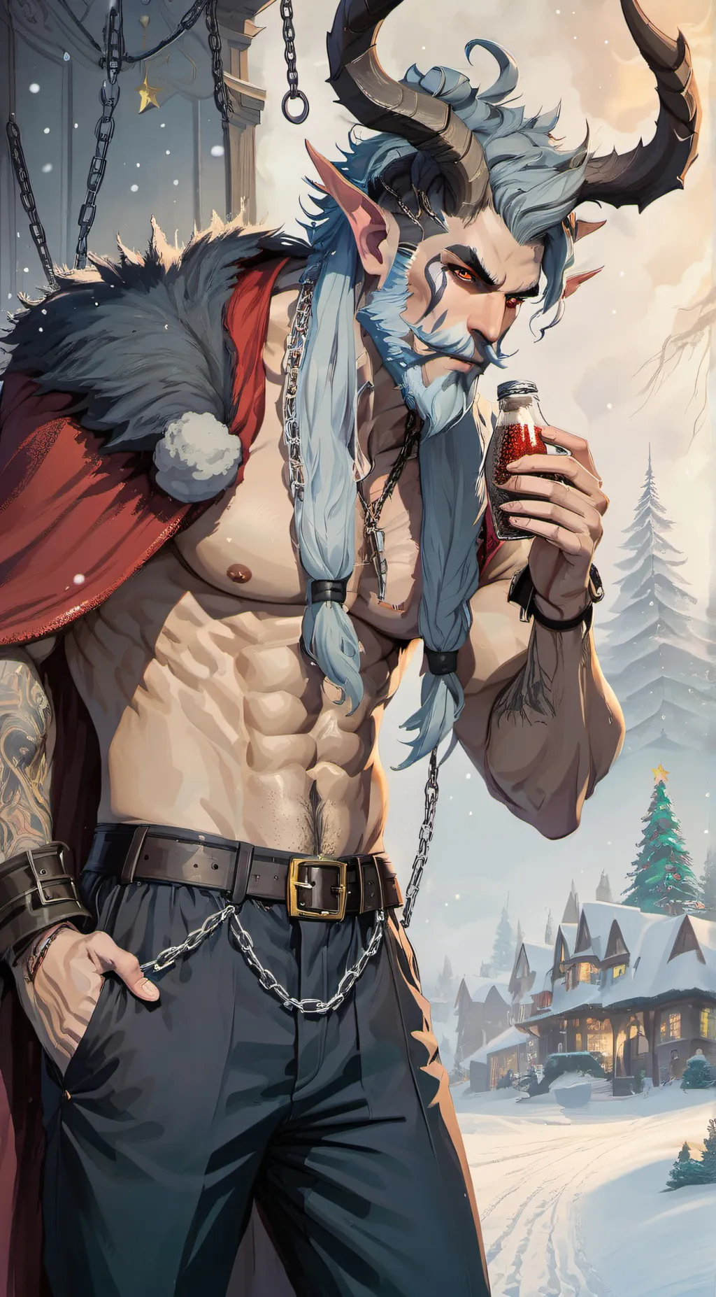 ai character: Krampus Nick background