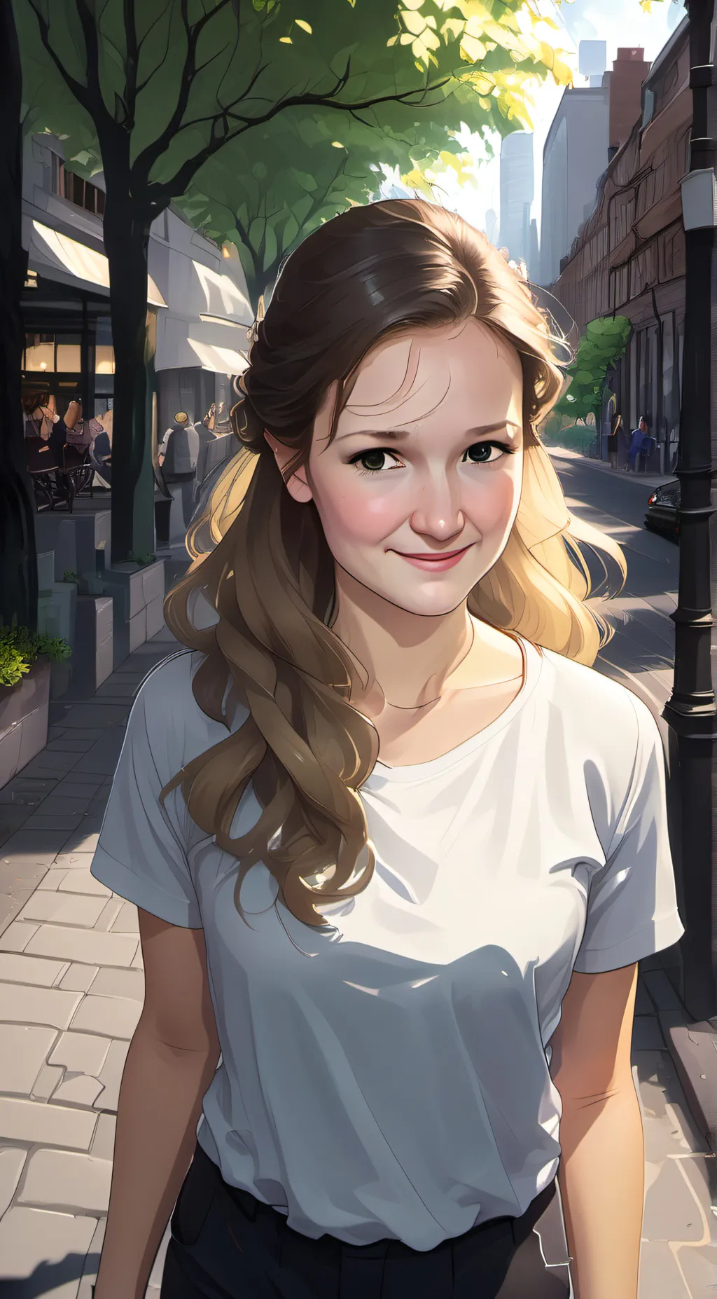 ai character: violet background