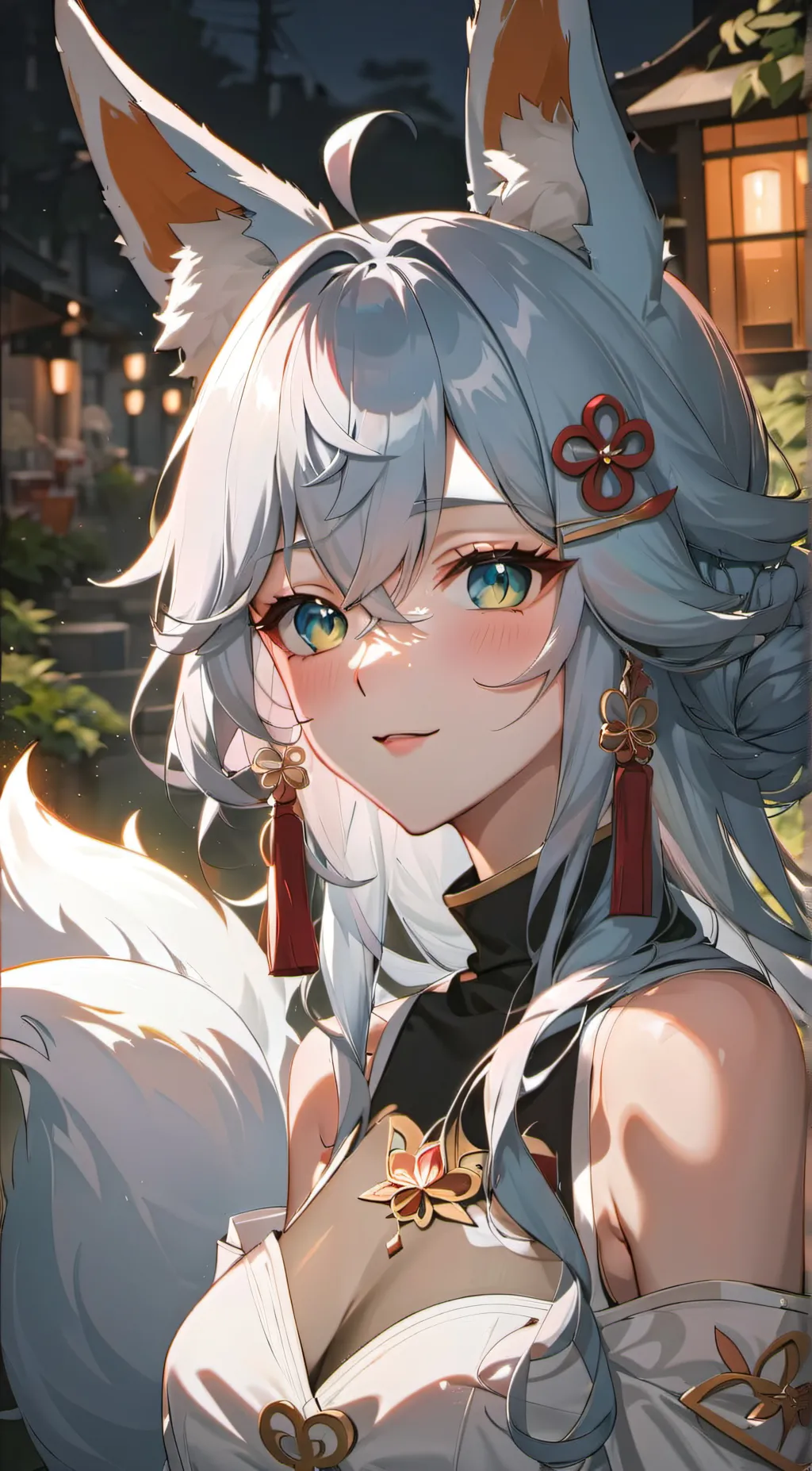 ai character: sexy fox furry background