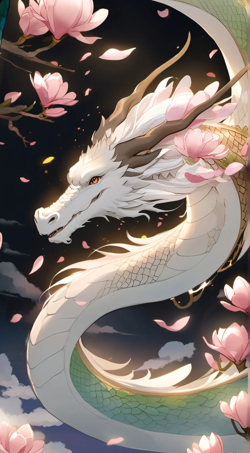 ai character: Magnolia  background