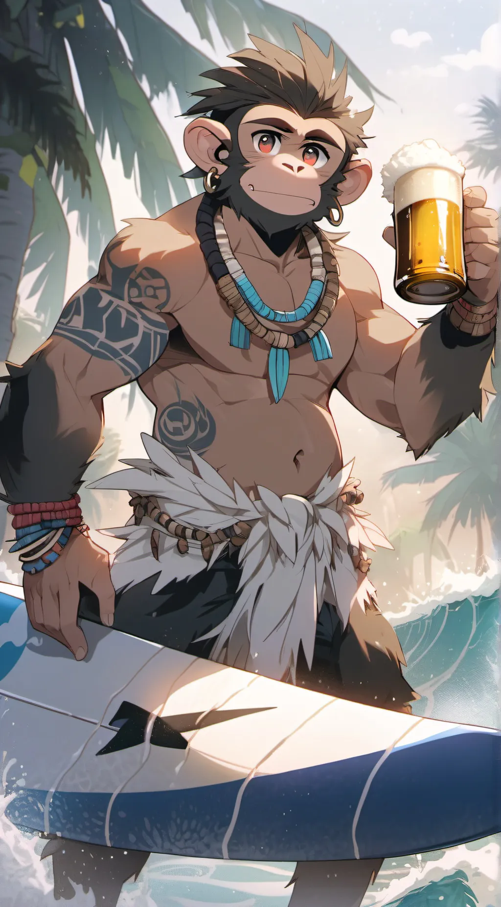 ai character: Khaki background