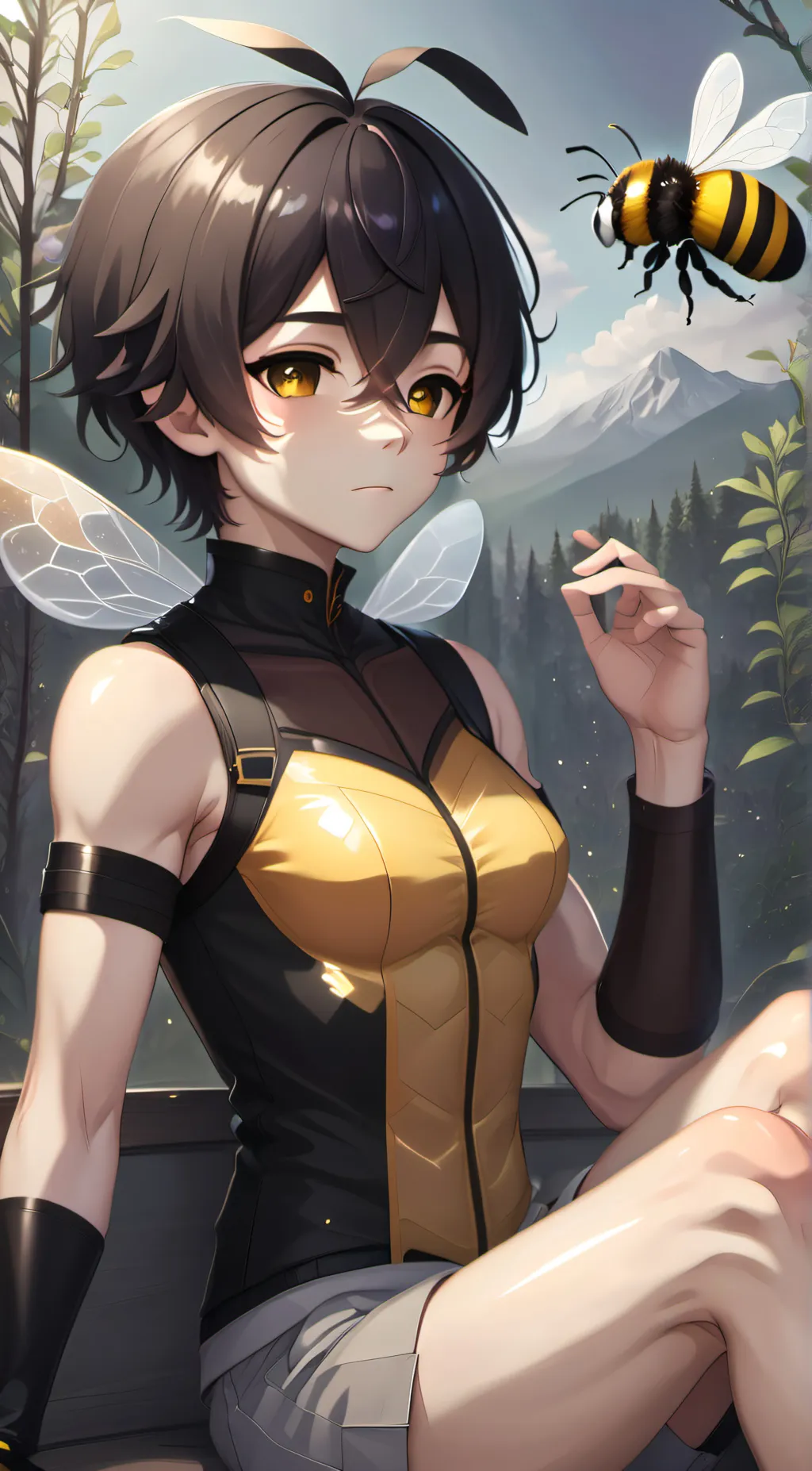 ai character: sunny background