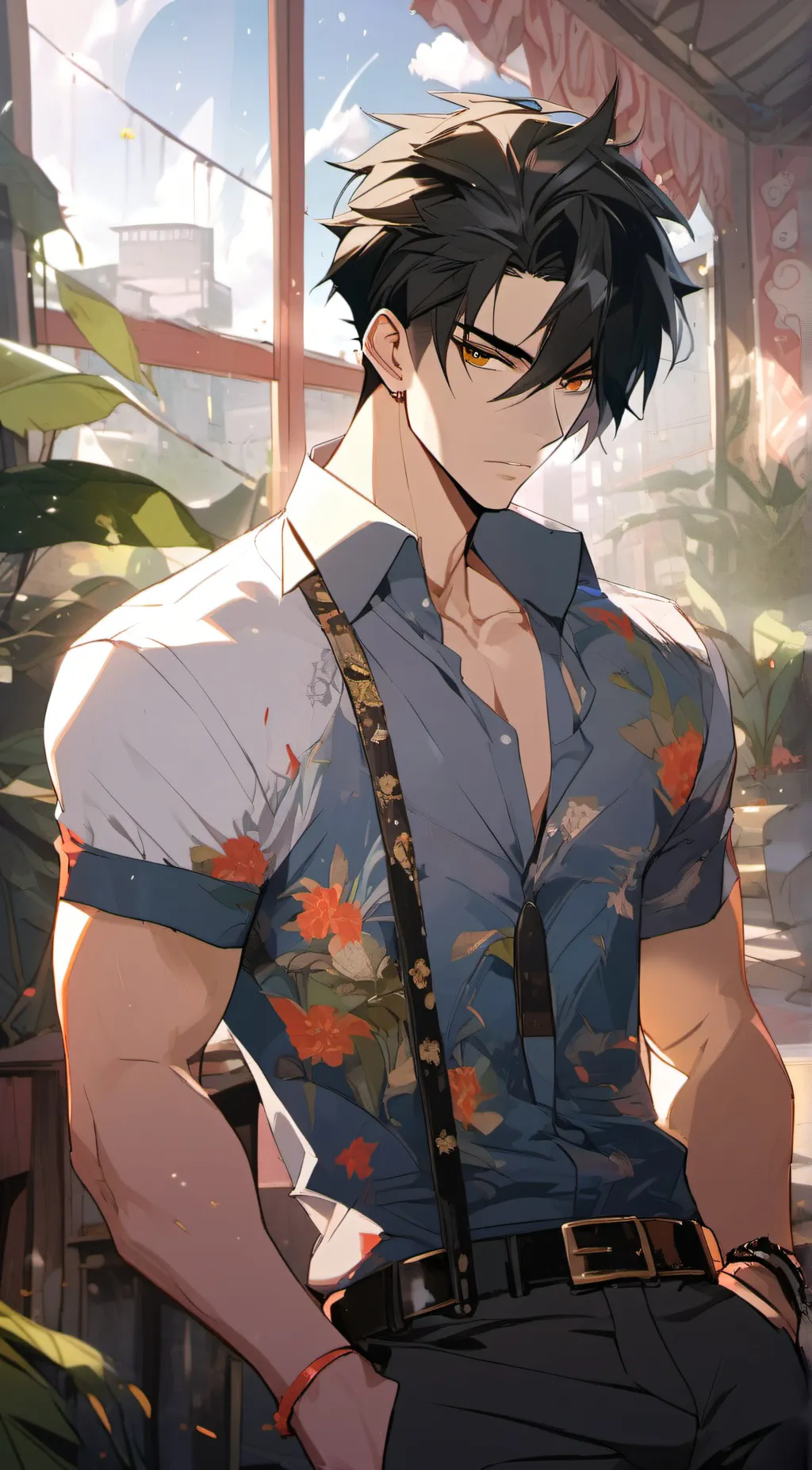 ai character: Aaron  background