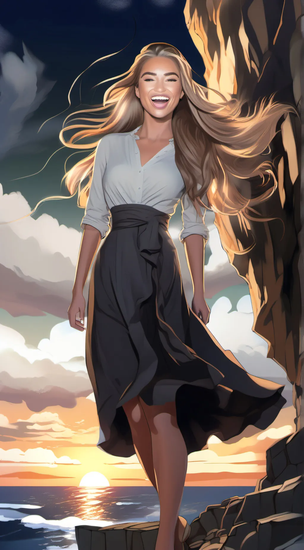 ai character: Amber  background