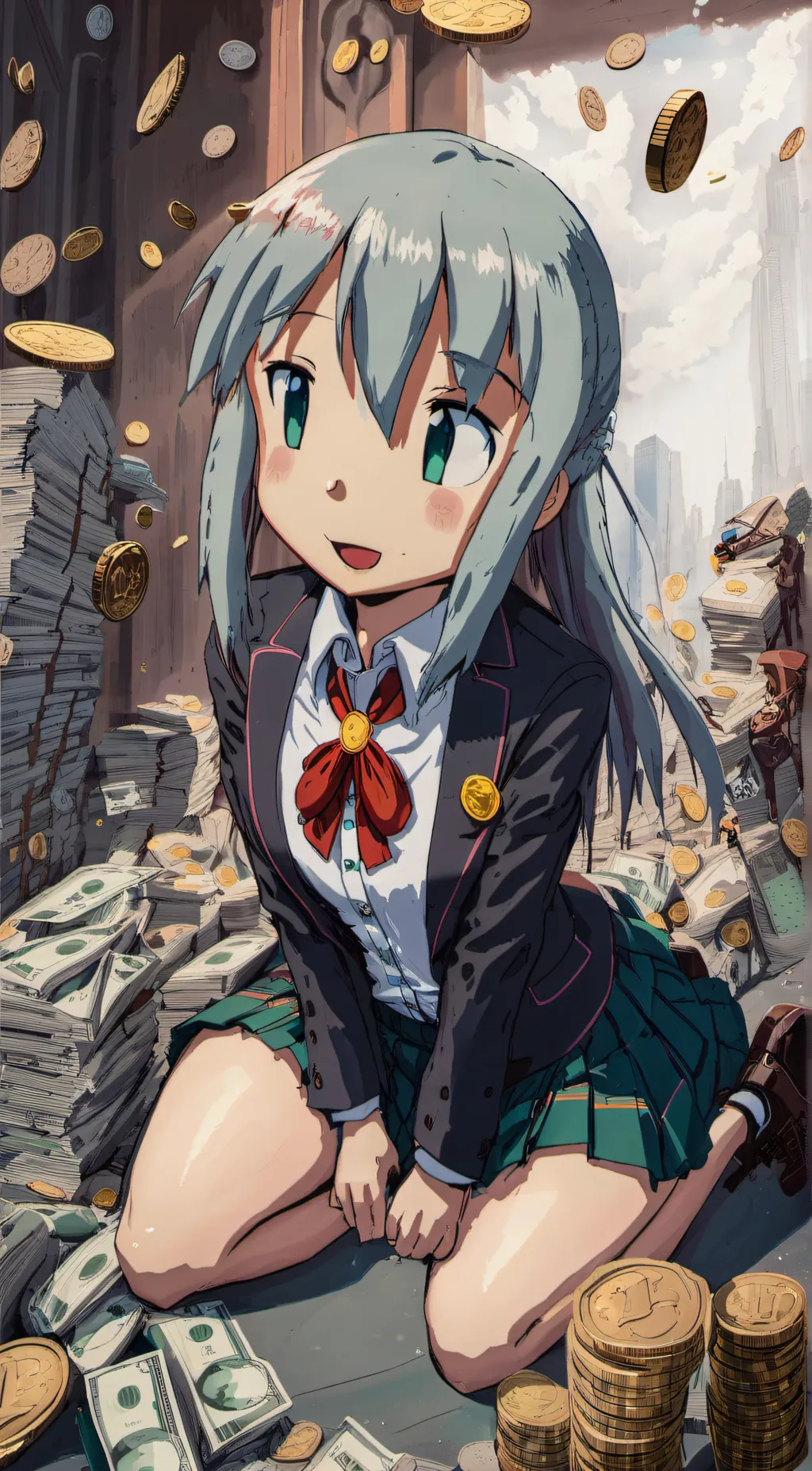 ai character: saki Nakajima  background