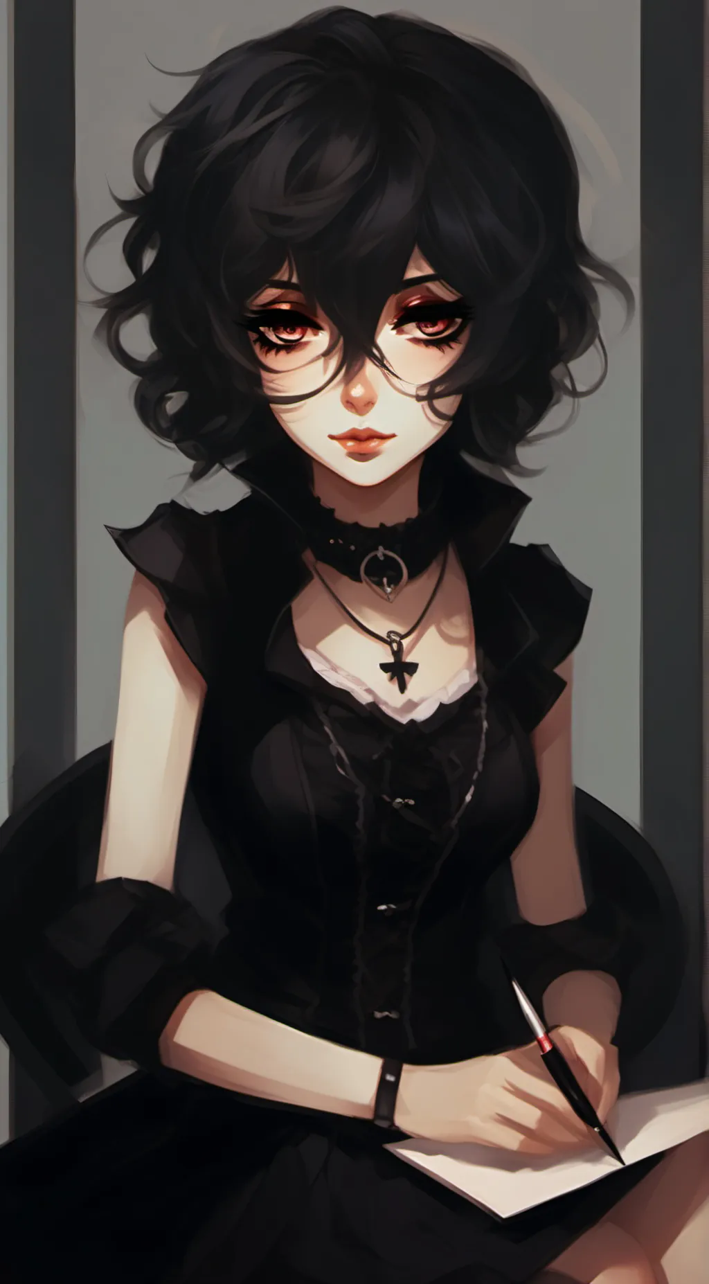 ai character: autumn background