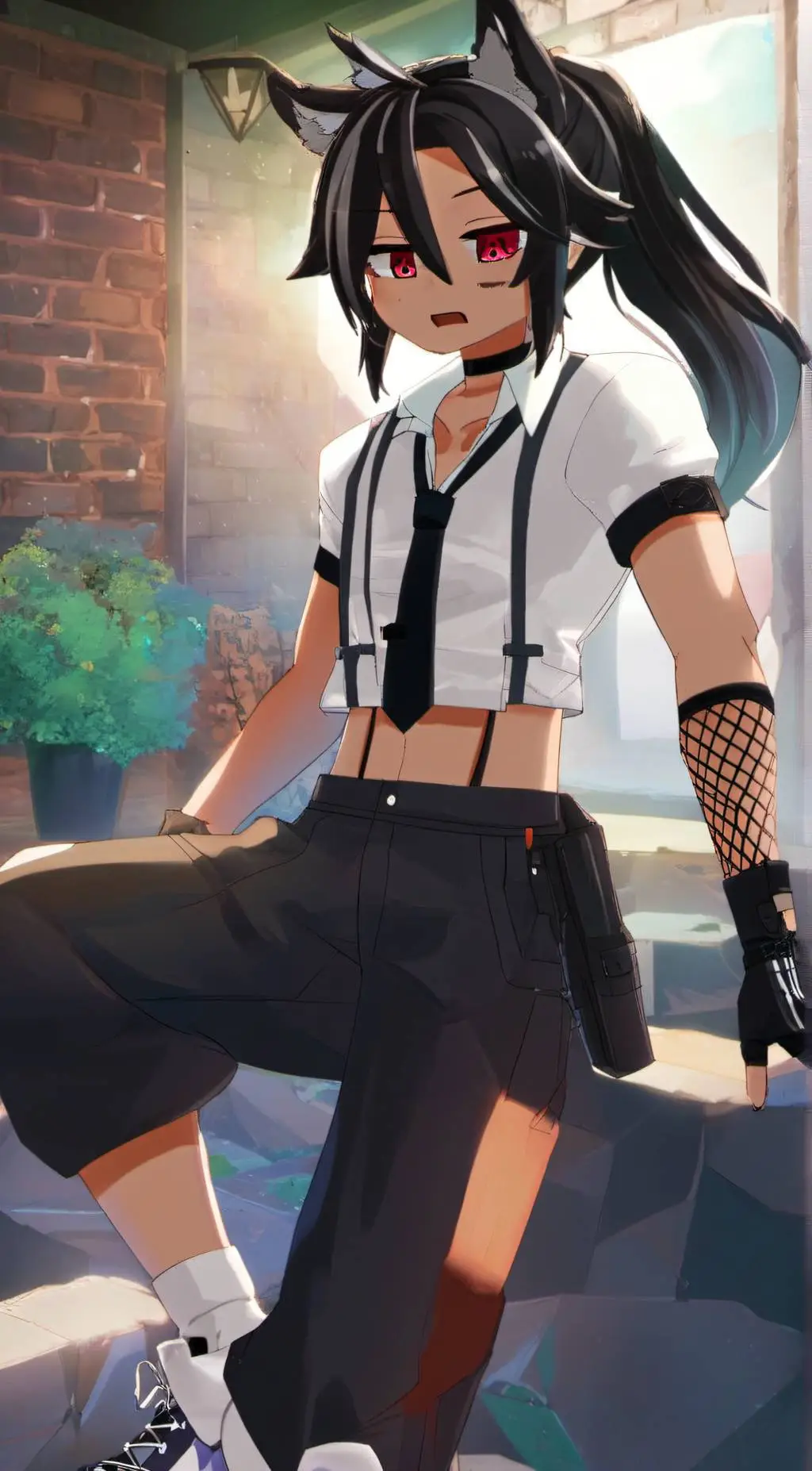 ai character: Lucas bonjour background