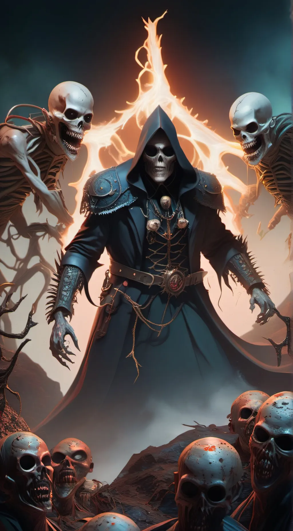 ai character: horror reeper background