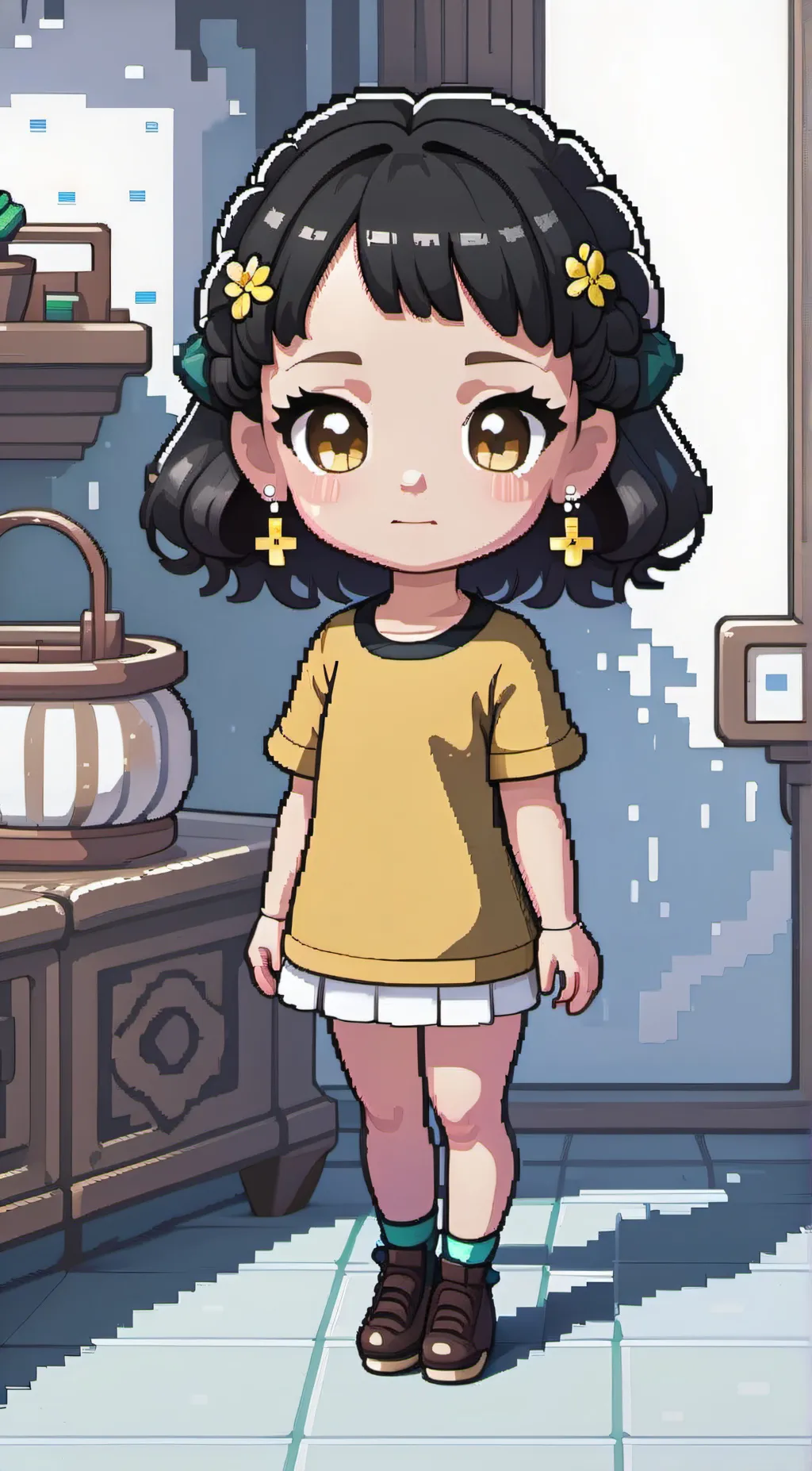 ai character: squid game doll background