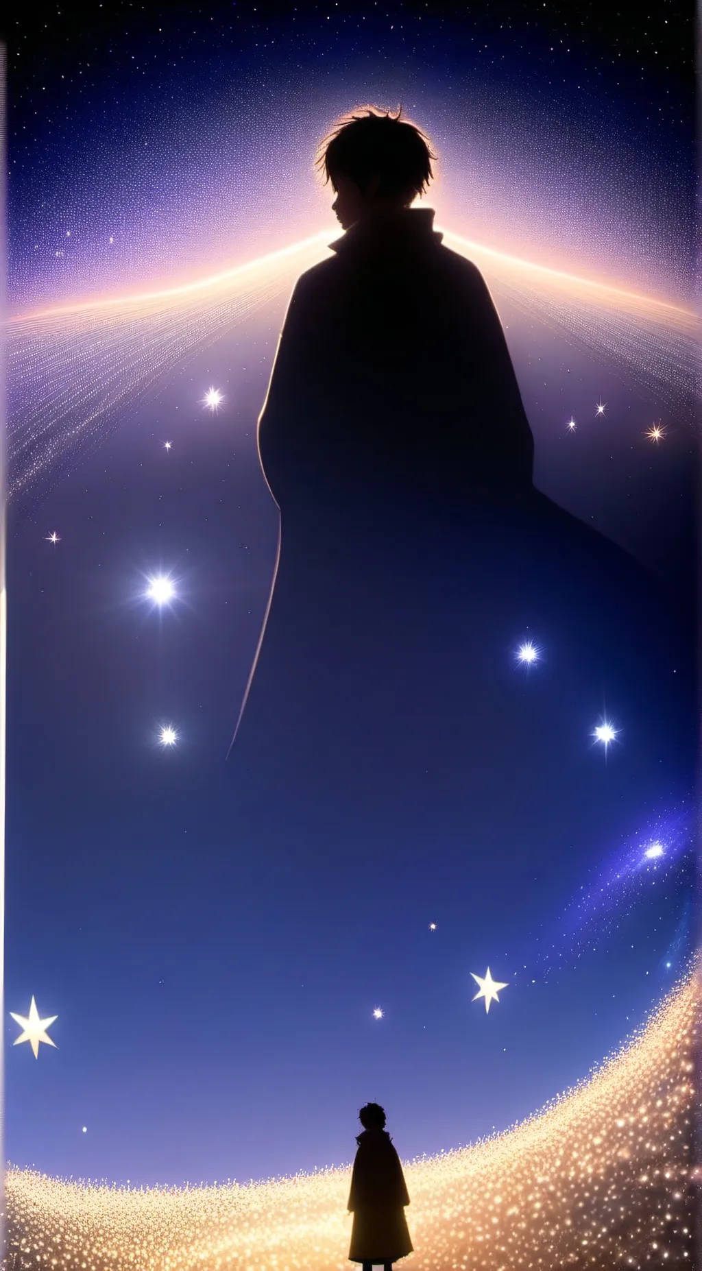 ai character: Nebula background