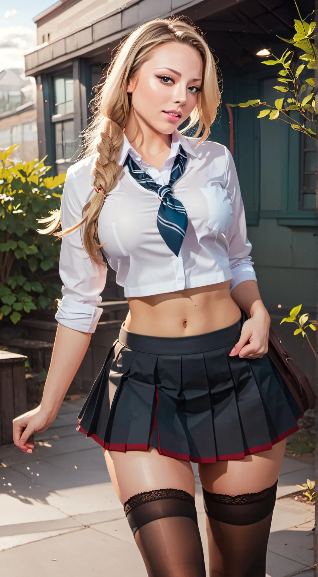 ai character: bade girl background