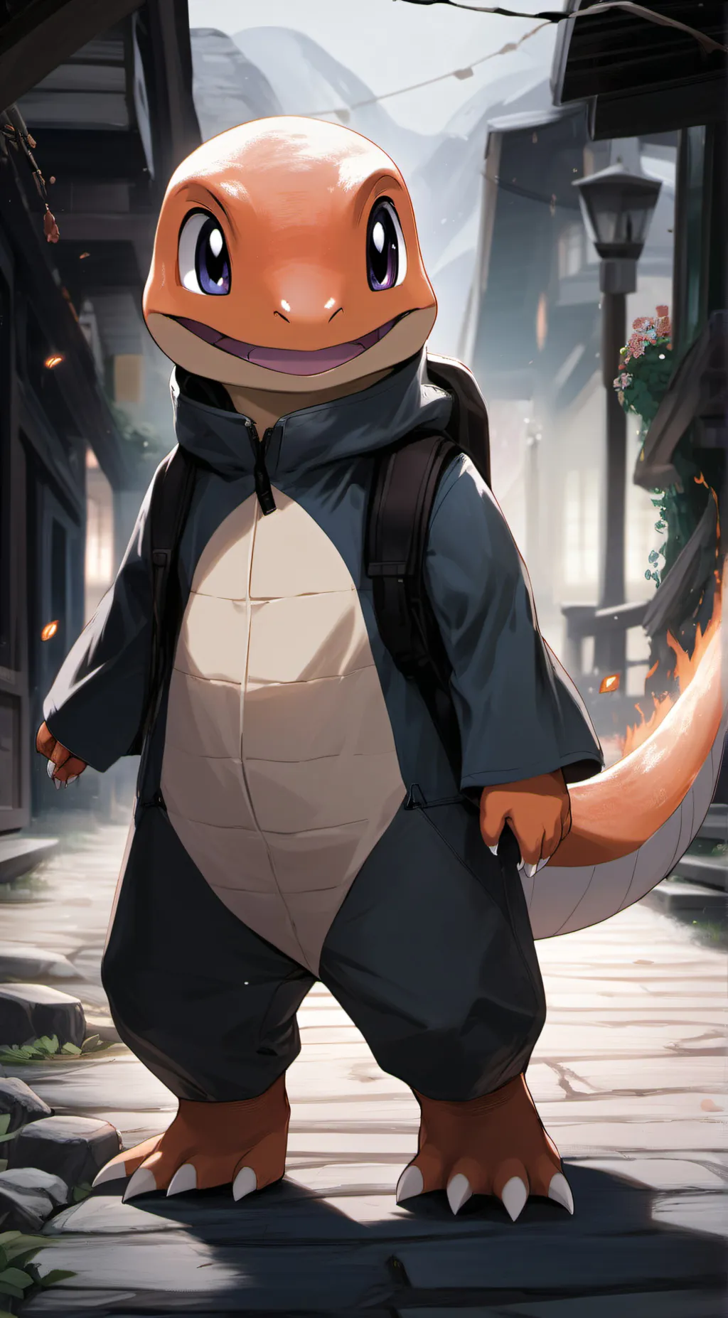 ai character: charmander background