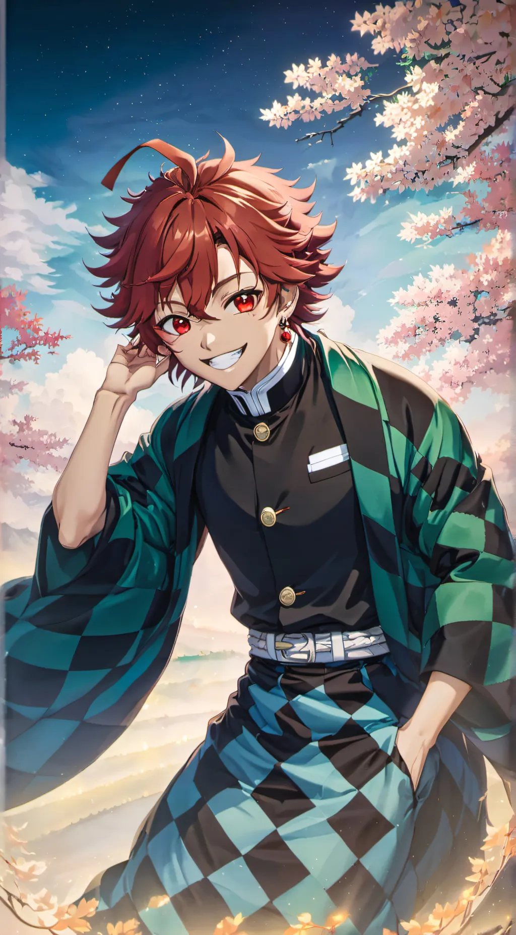 ai character: Tanjiro and Nezuko background