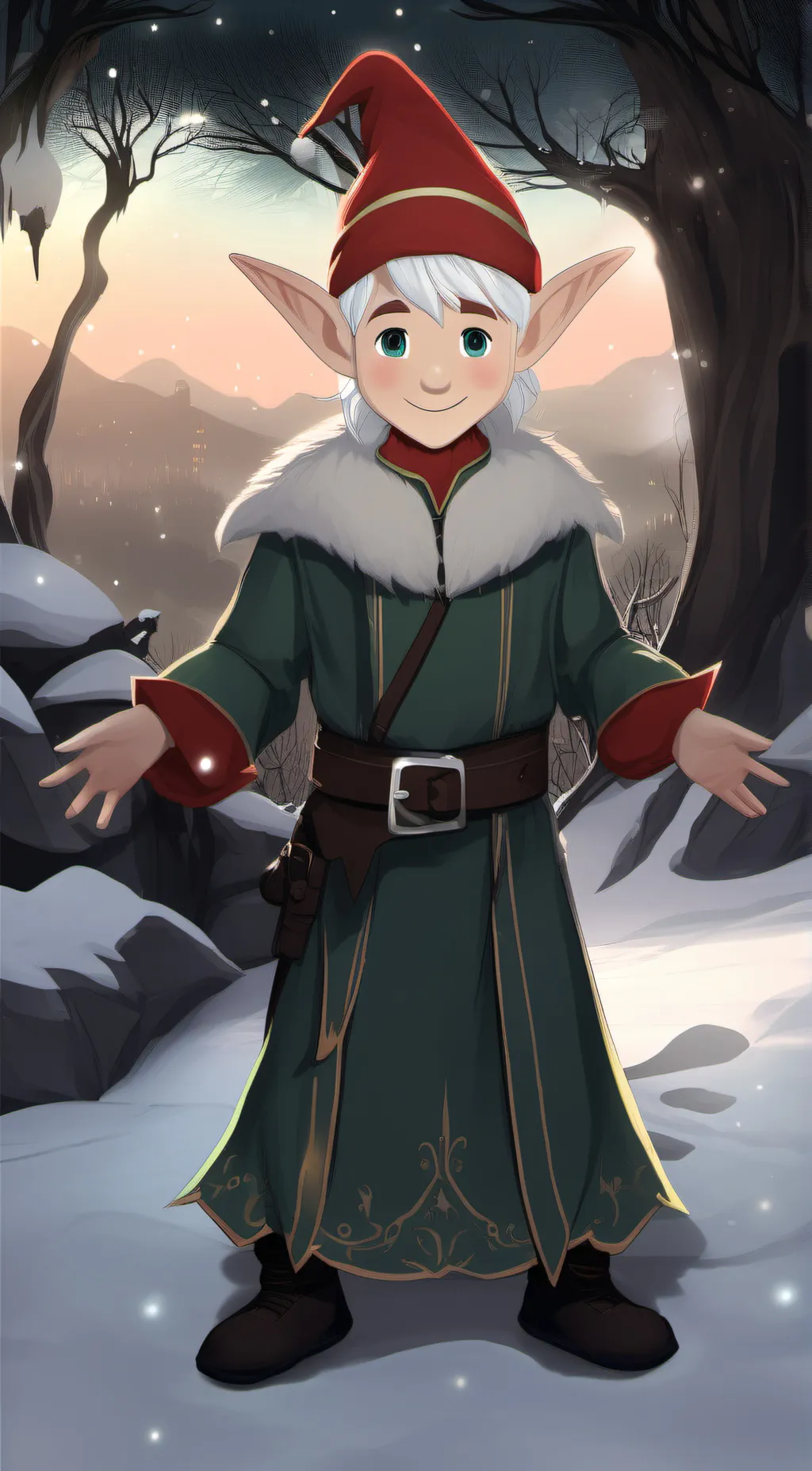 ai character: mean elf boy background