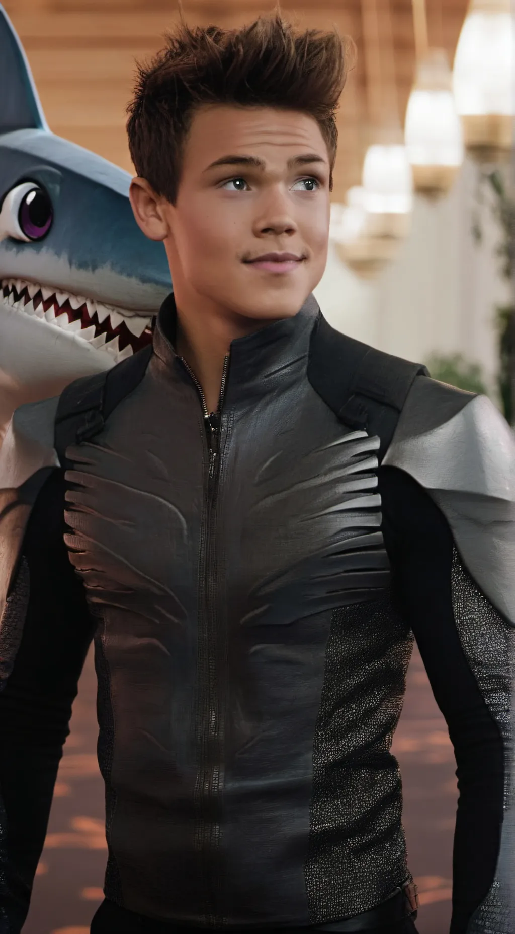 ai character: Shark boy background