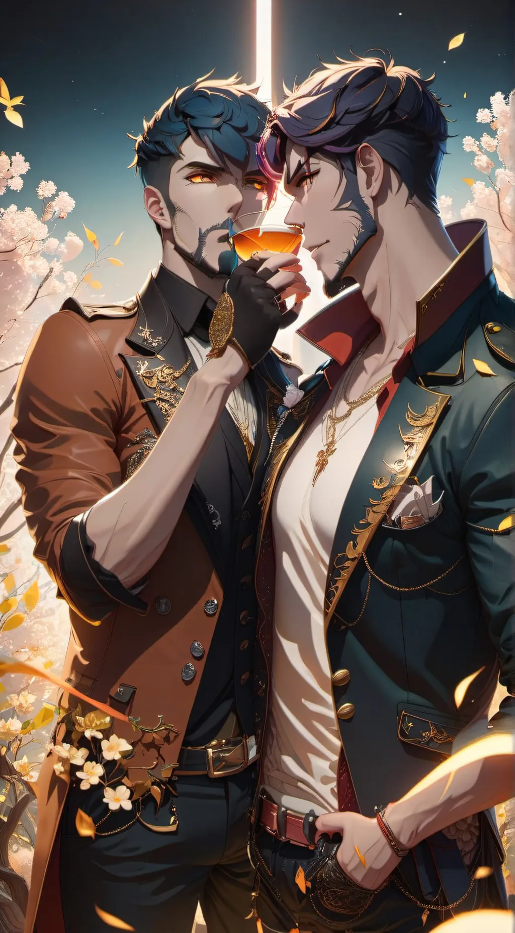 ai character: Megatro&Optimus  background