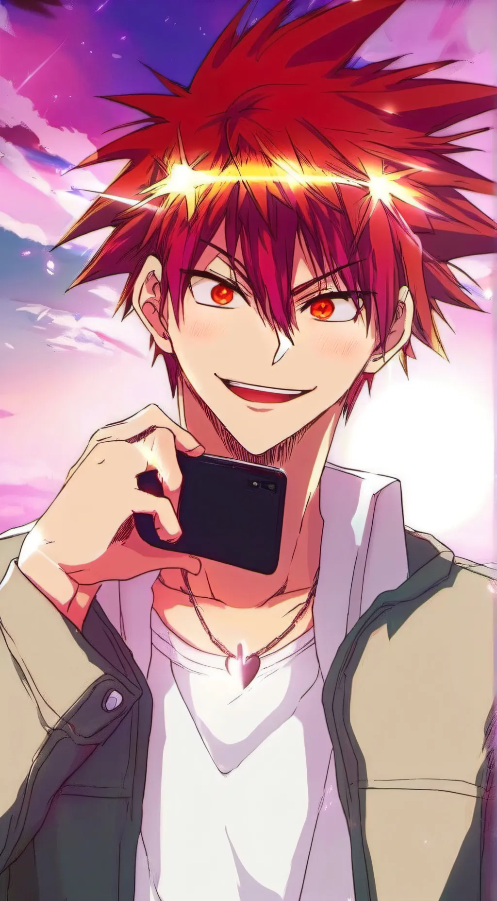 ai character: Kirishima Ejiro  background