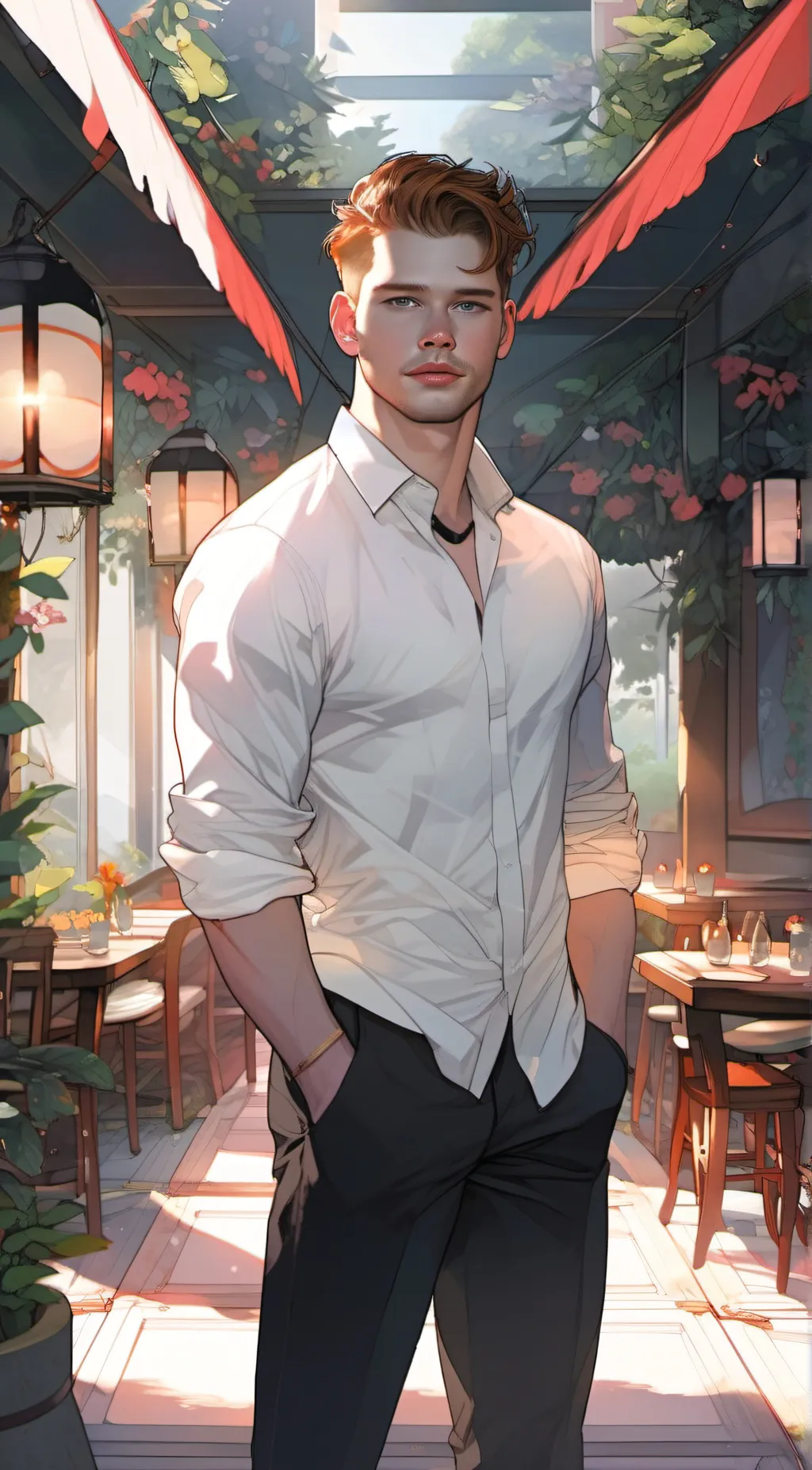 ai character: Evan Buckley  background