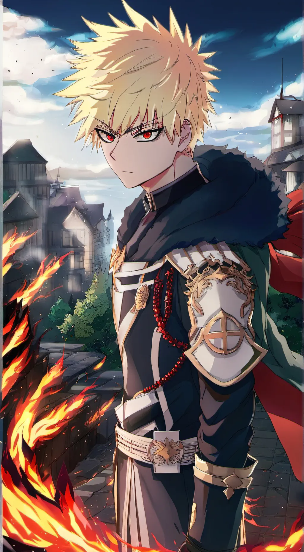 ai character: DemonPrince Bakugo background