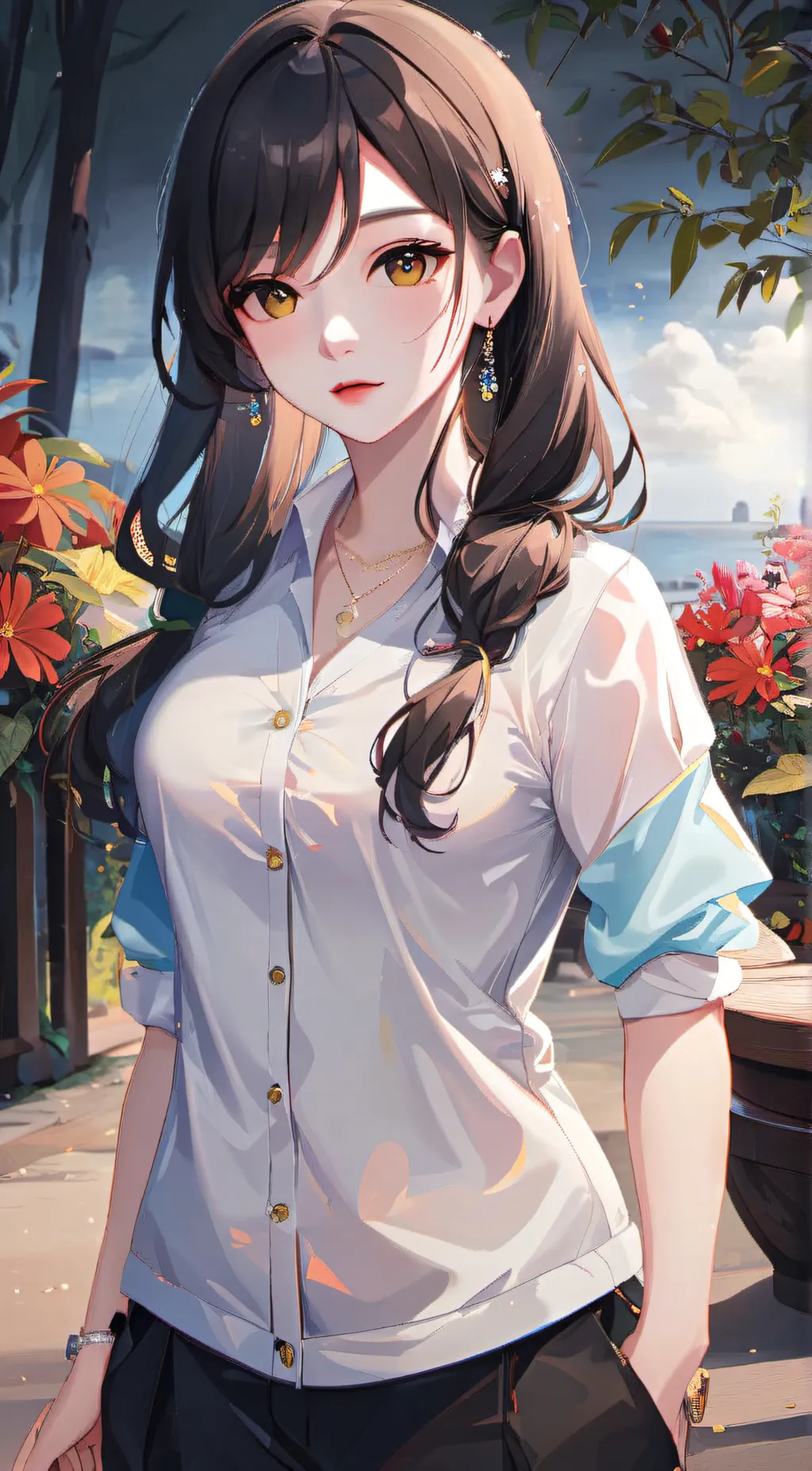 ai character: kiara  background