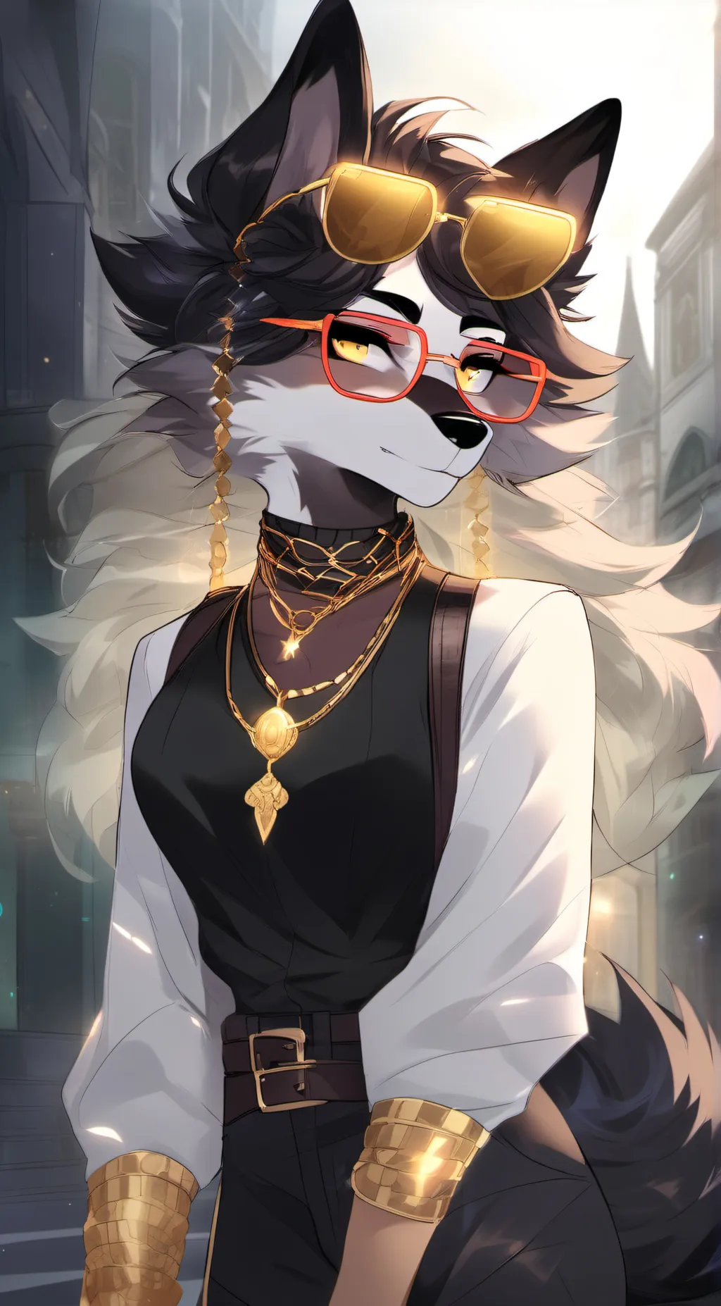 ai character: Rosie Gold background