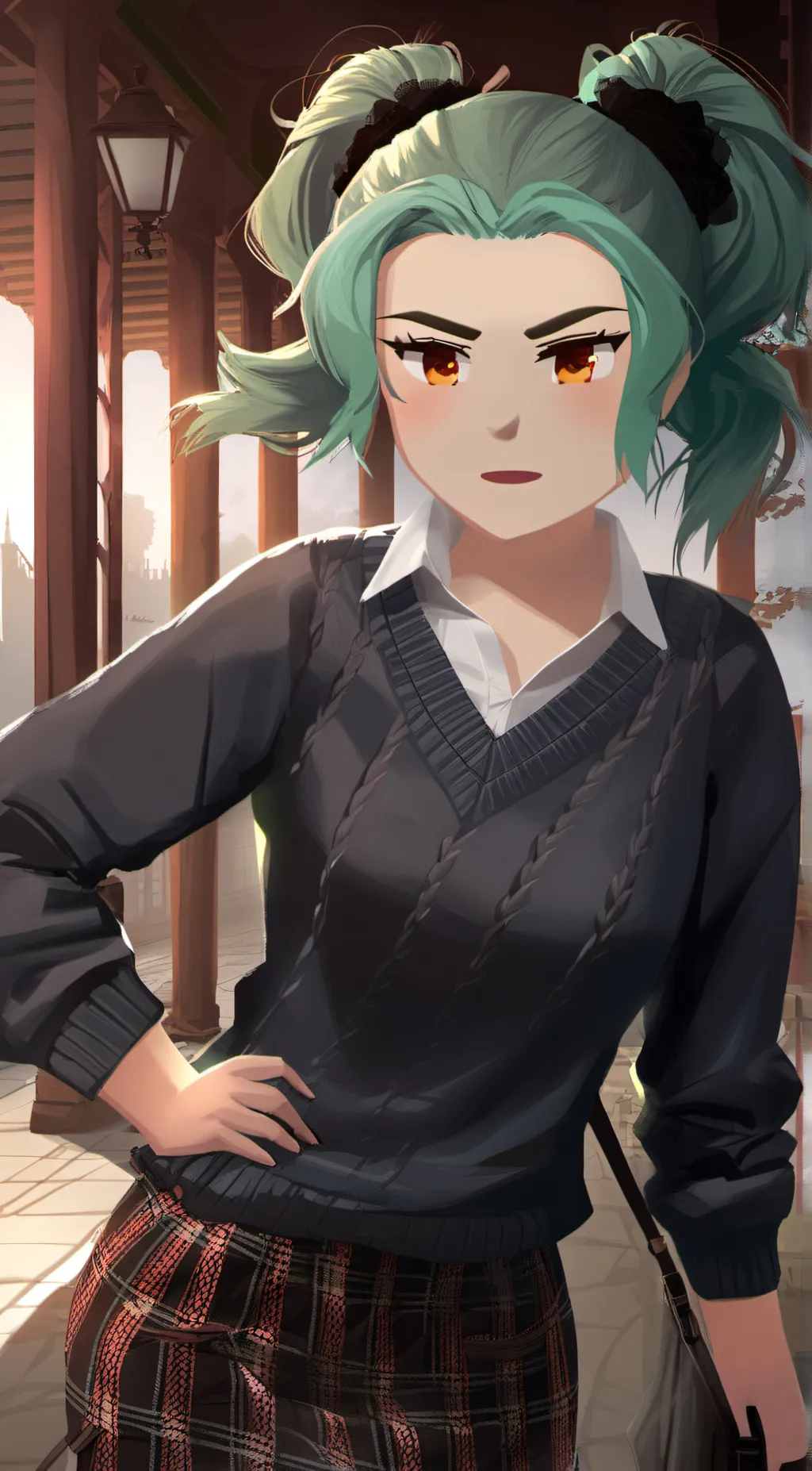 ai character: blockman + digal c background