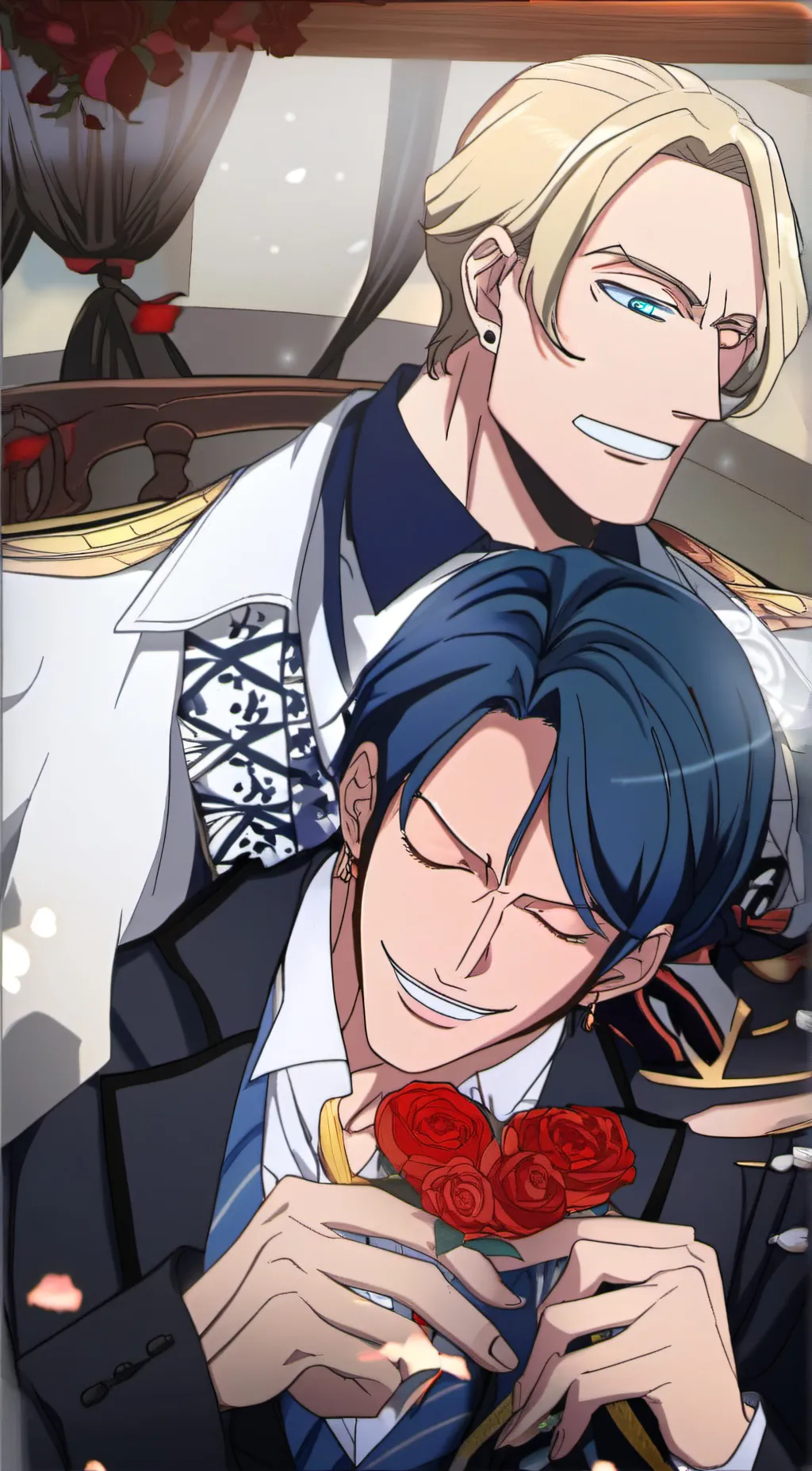 ai character: Niji vinsmoke  background