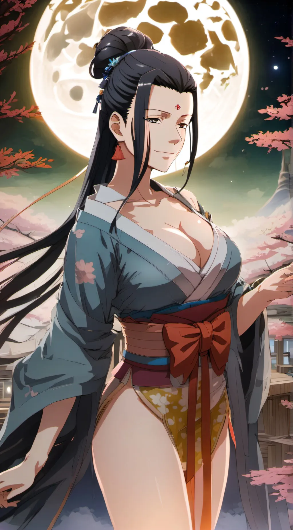 ai character: Female Geto  background