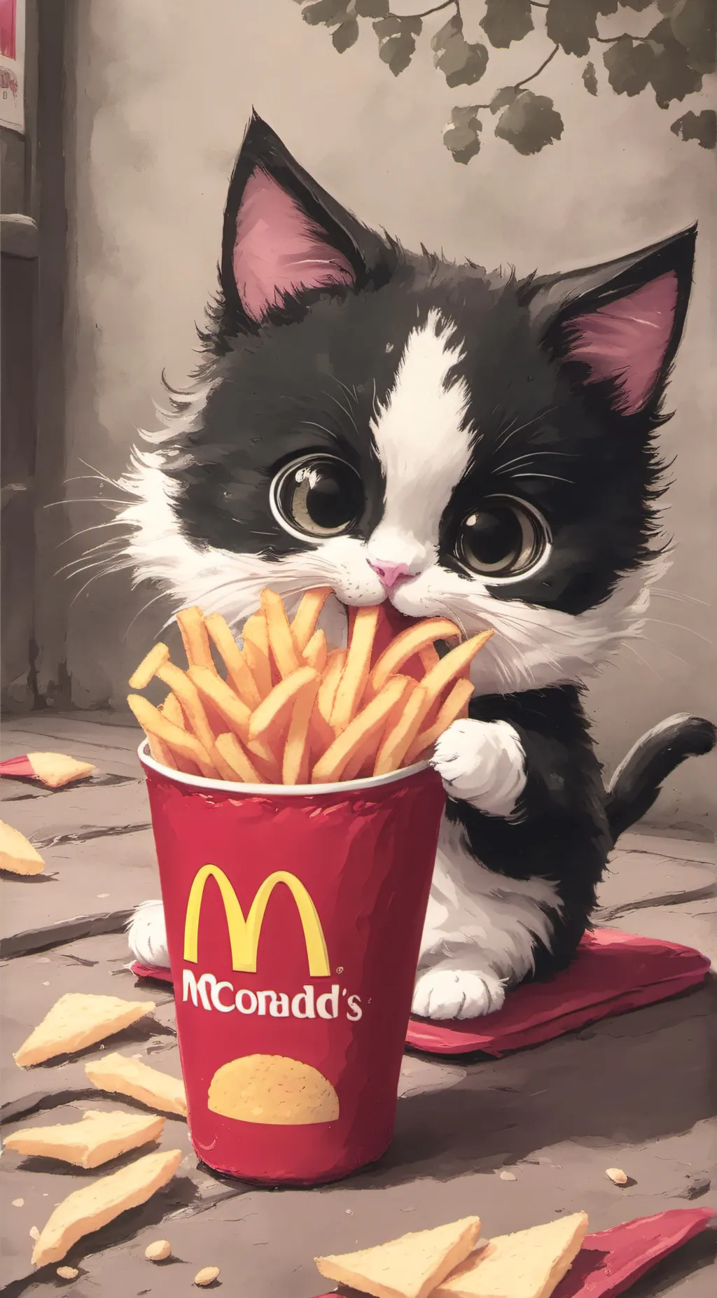 ai character: Fries background