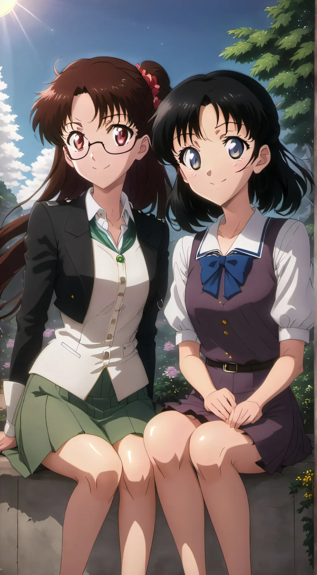 ai character: rei and Makoto  background