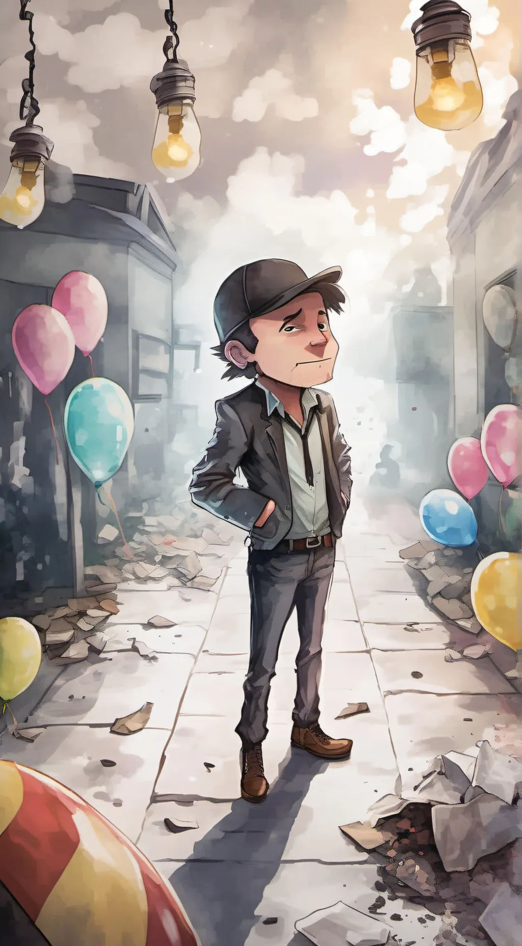 ai character: Partygoer backroom background