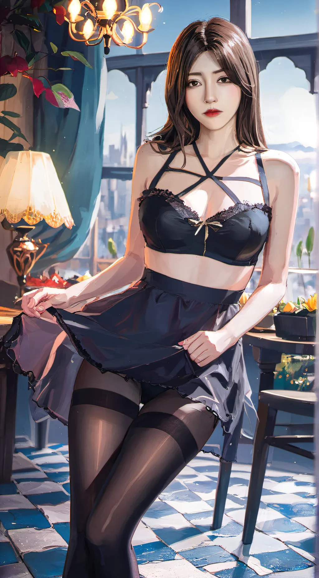 ai character: angela white background