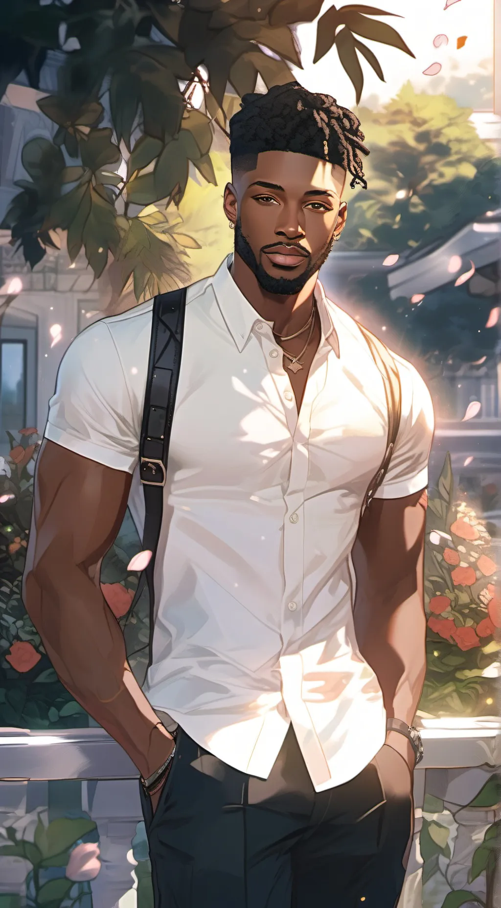 ai character: Derrick  background