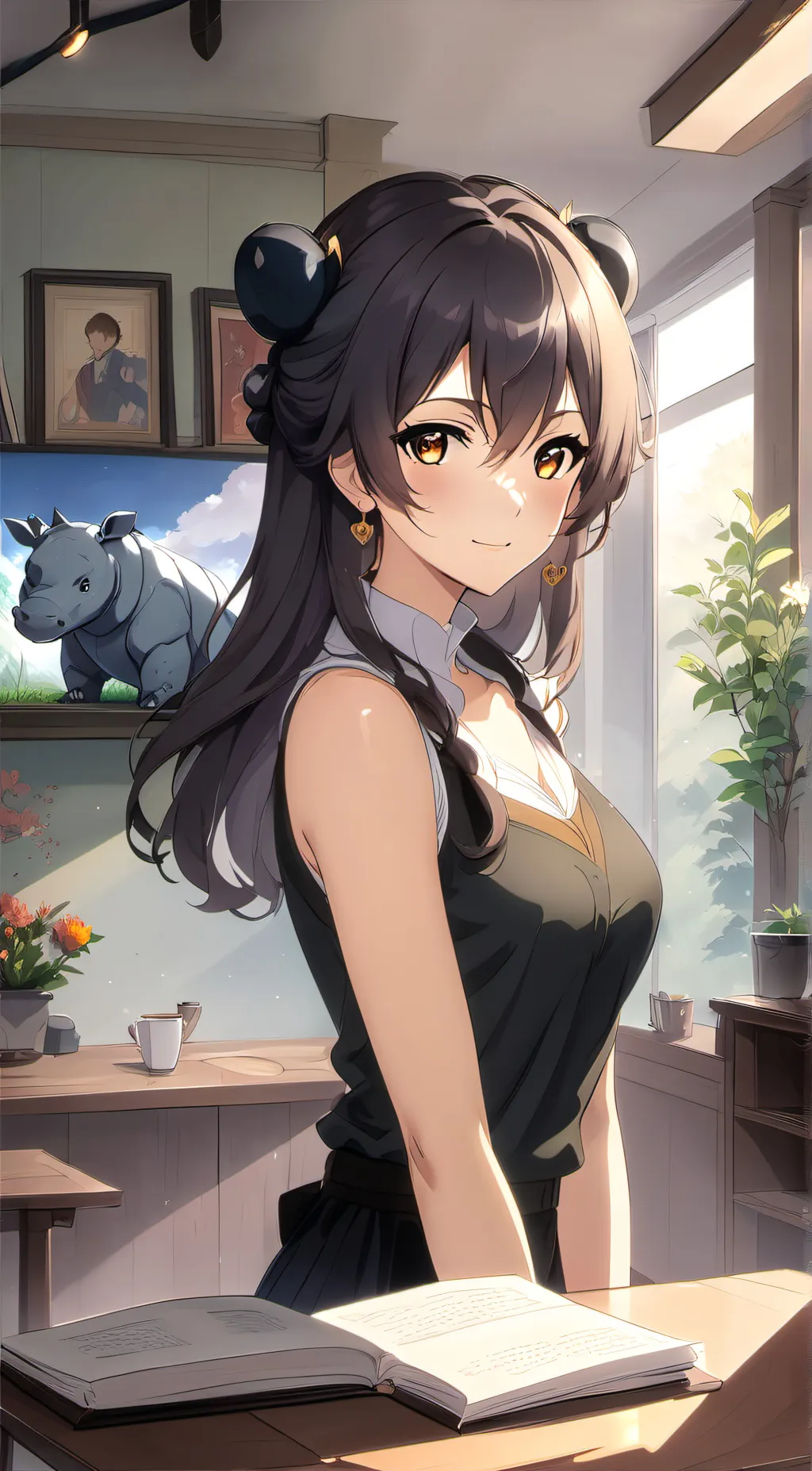 ai character: Luna background