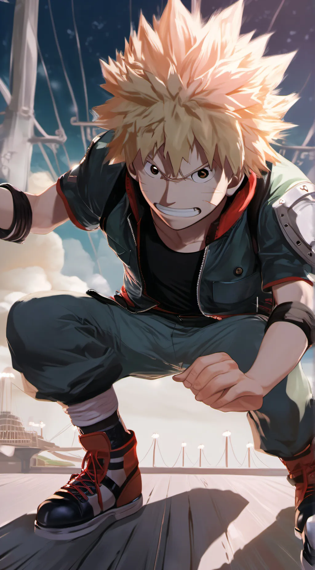 ai character: Katsuki bakugou background