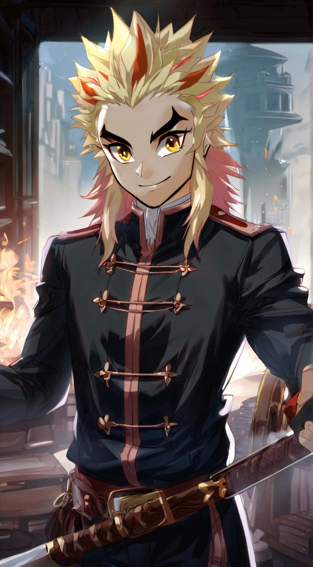 ai character: Rengoku  background