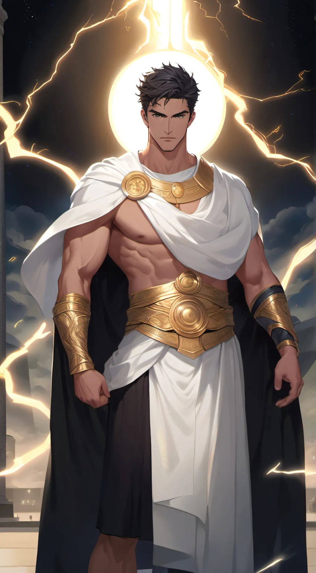 ai character: zeus background