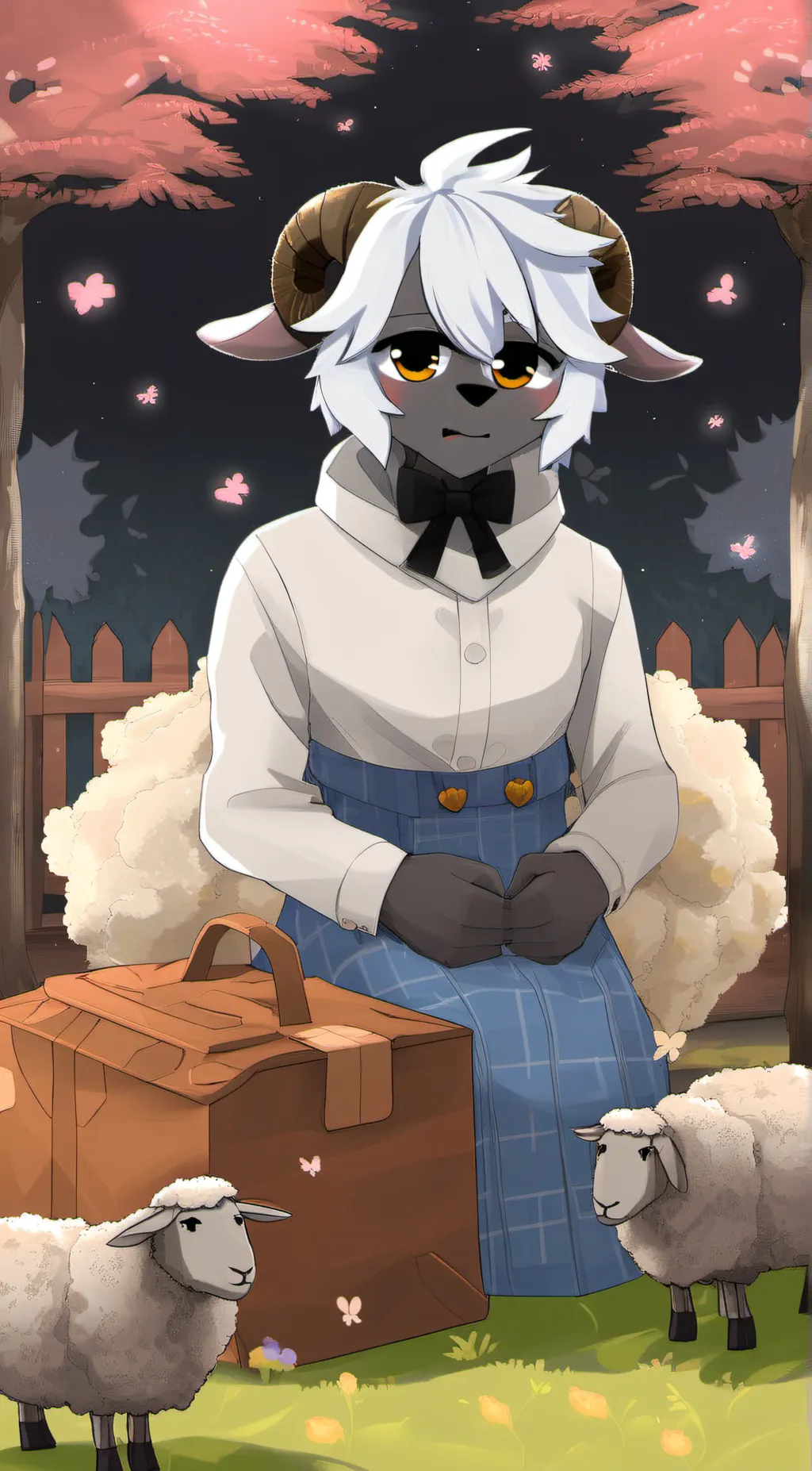 ai character: wooly background