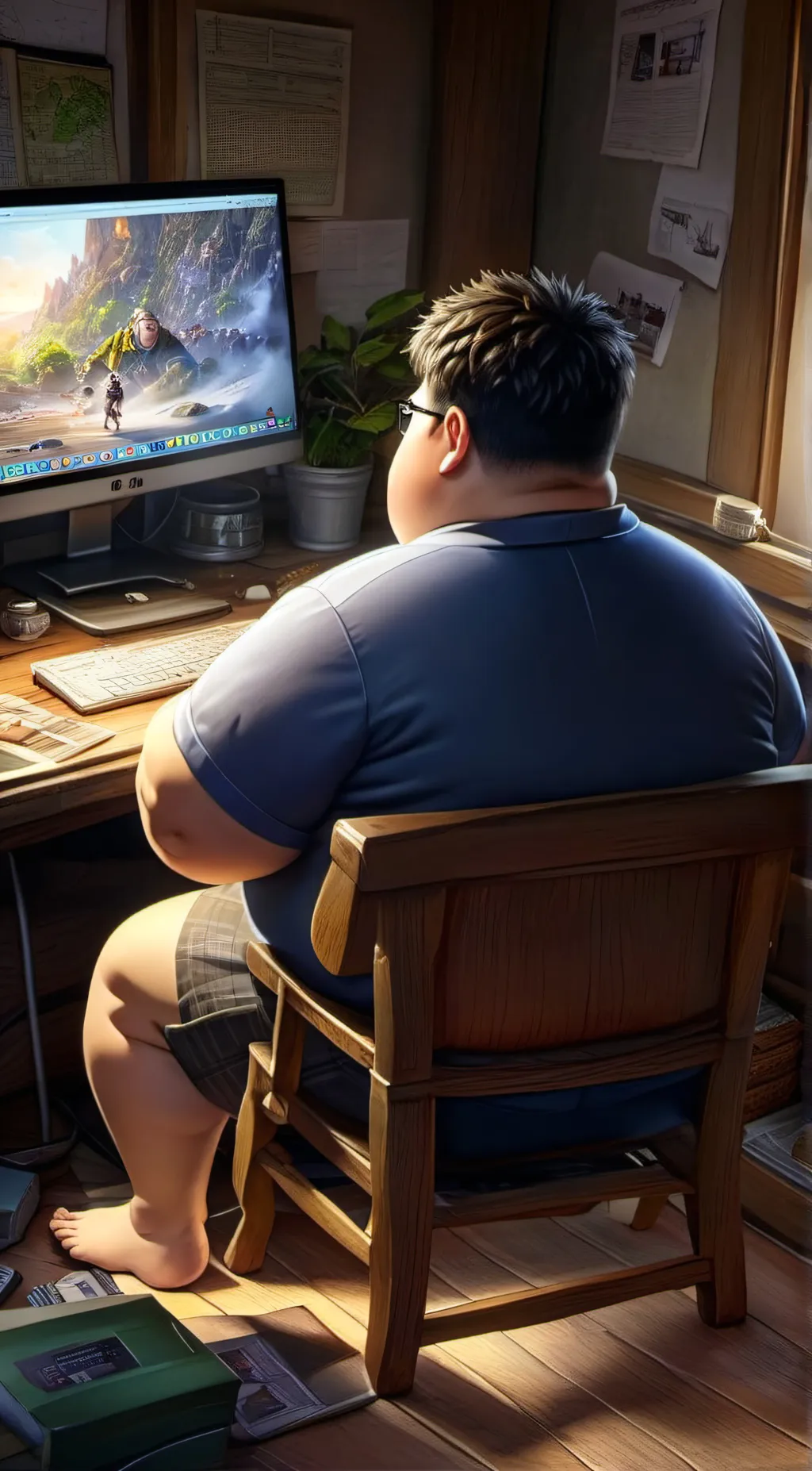 ai character: 游戏人生 RPG background