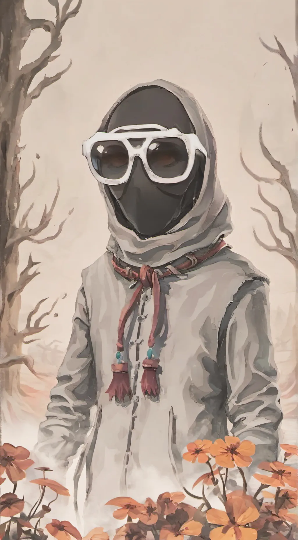 ai character: chill ghost  background