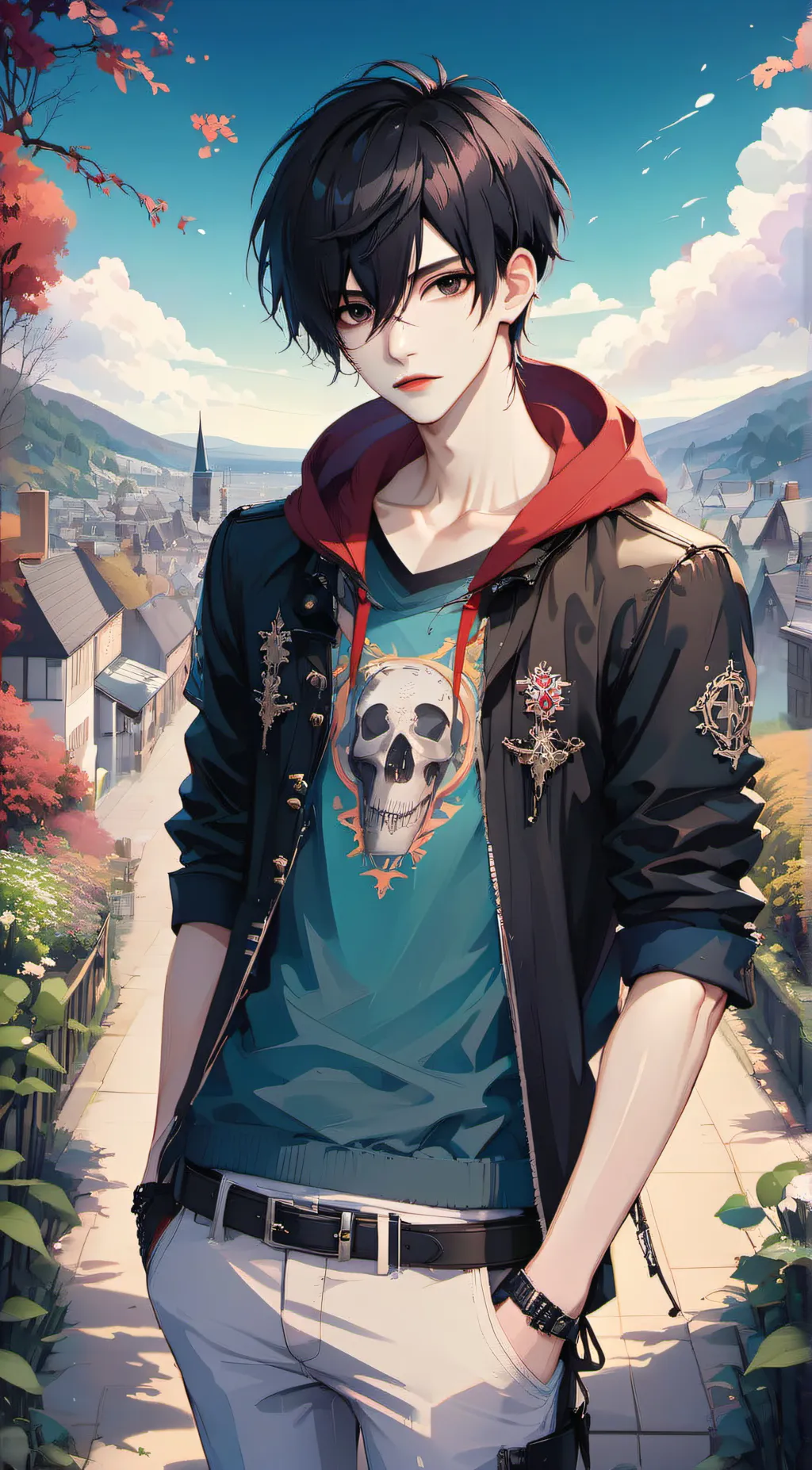 ai character: Goth background