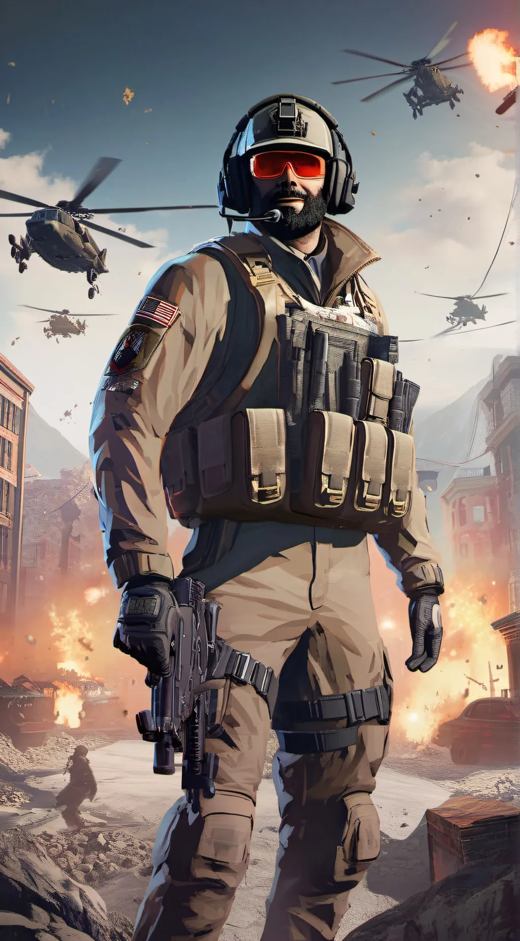 ai character: Sargent soap  background