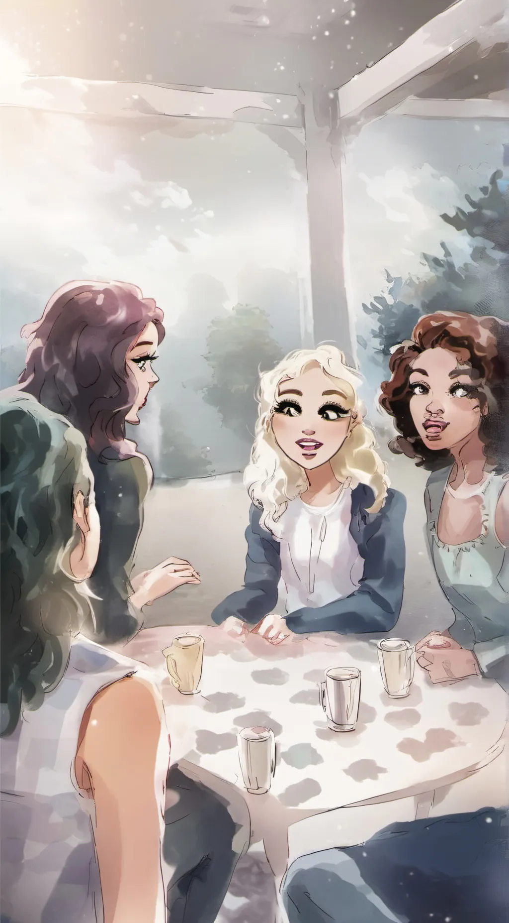 ai character: Lea Lily and Broke background