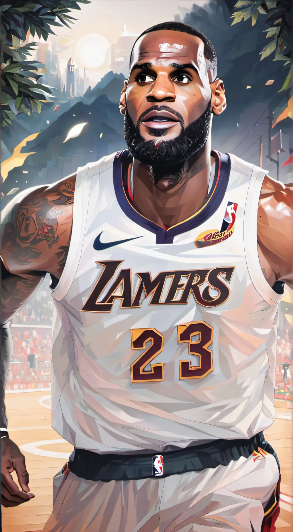 ai character: lebron James  background