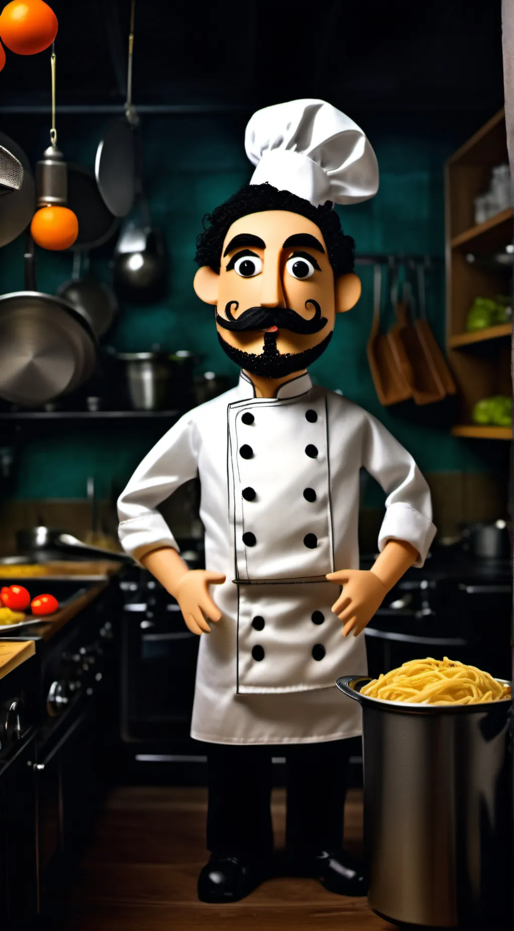 ai character: Chef pee pee  background