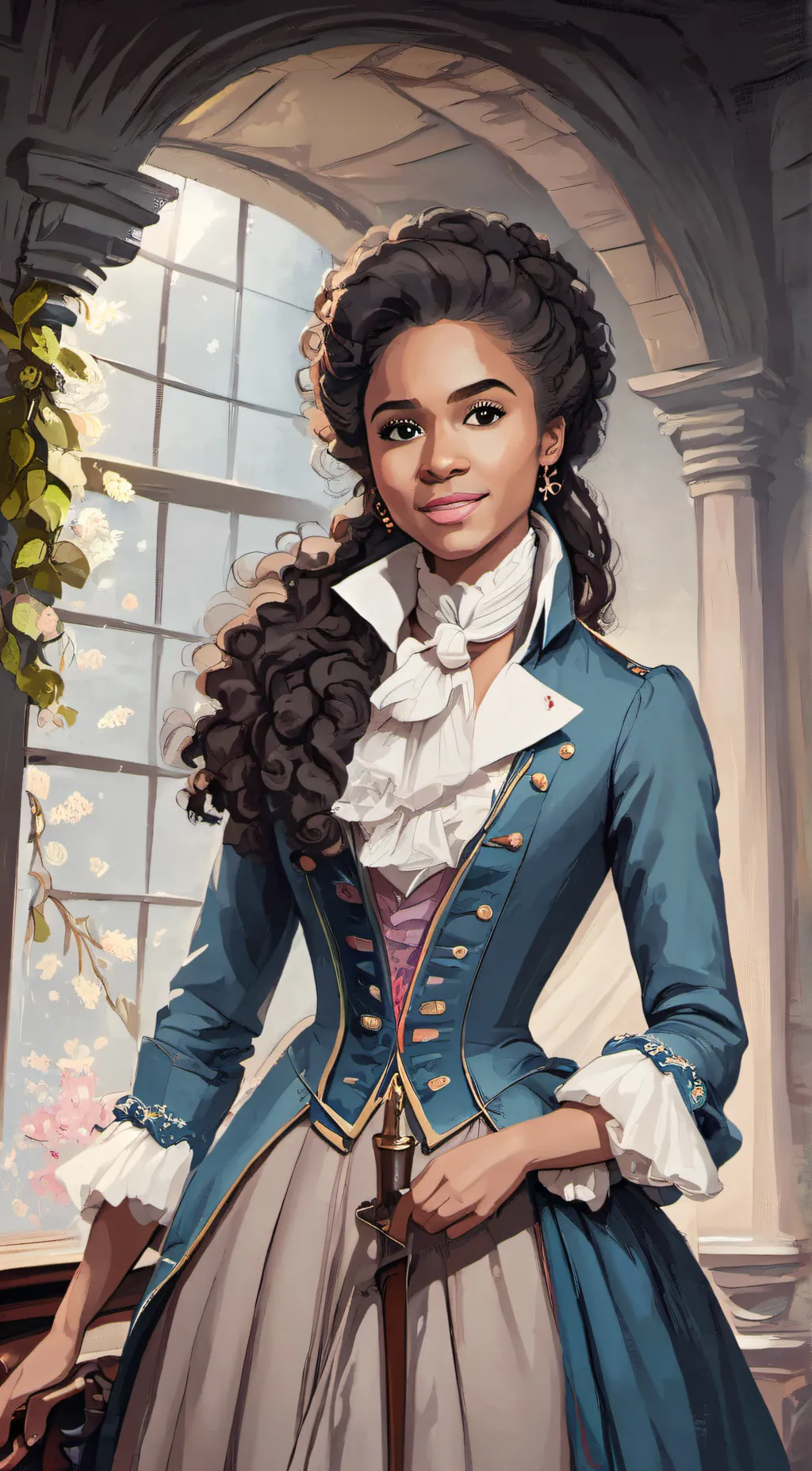 ai character: Angelica schuyler  background