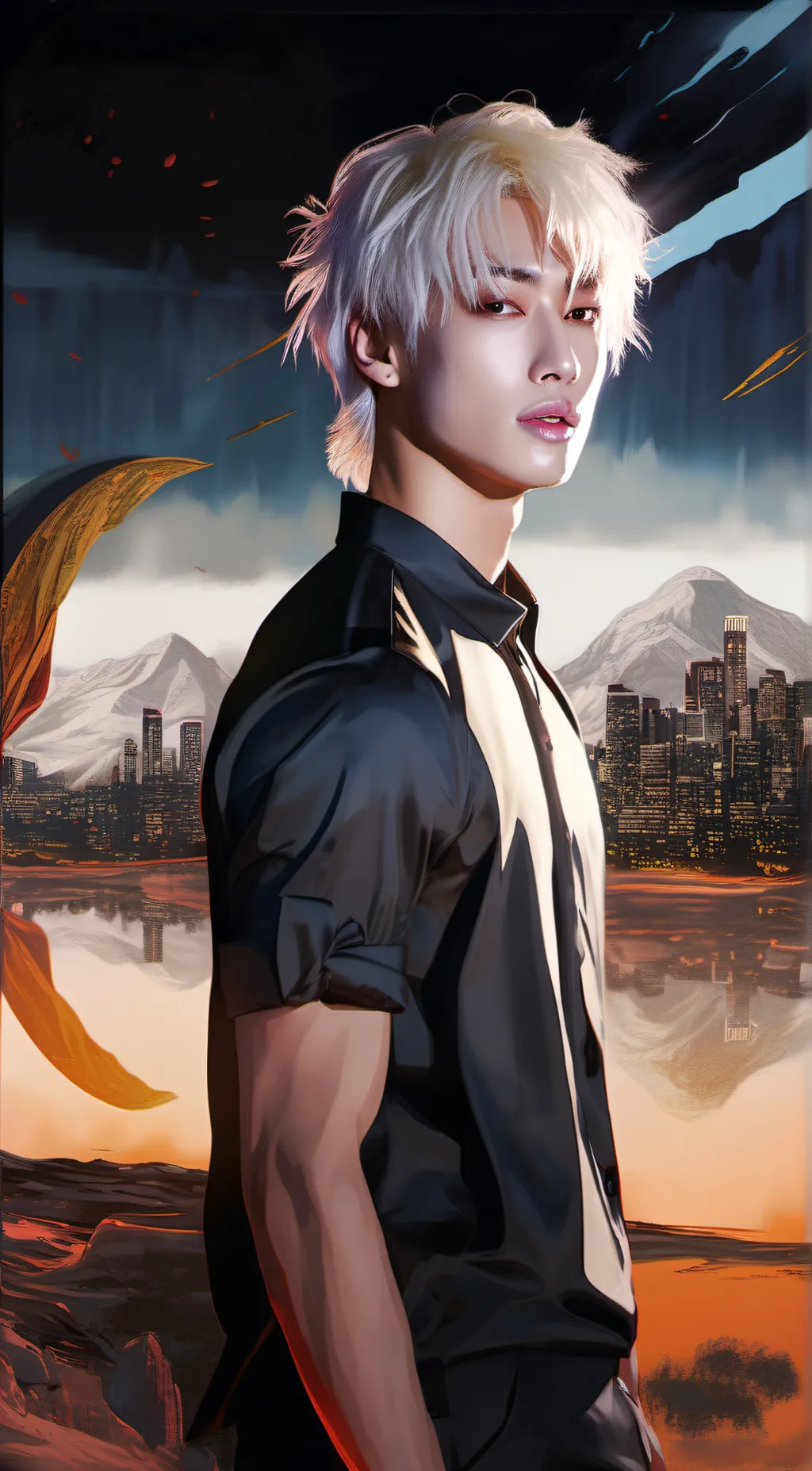 ai character: Bangchan  background